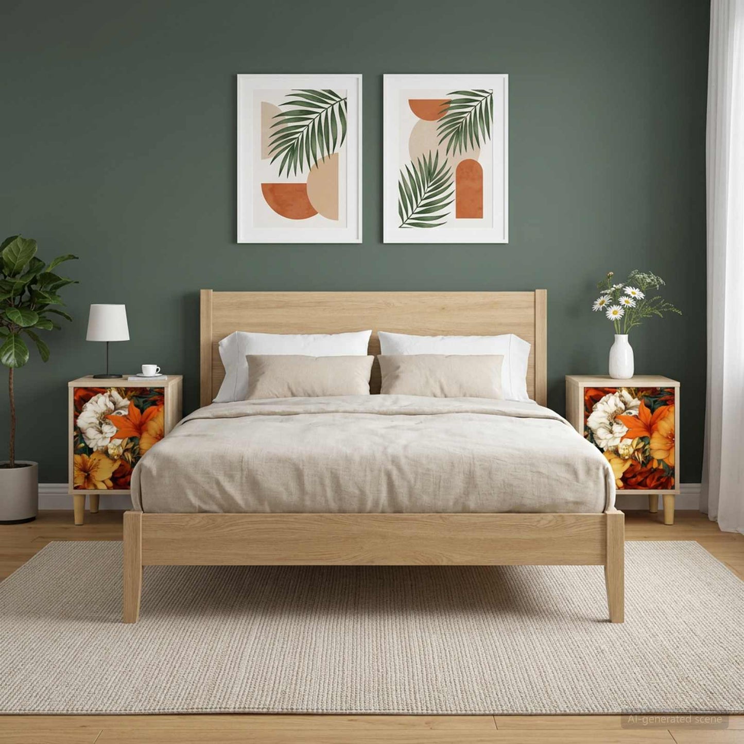 Éjjeliszekrény GENNEP 2 db Sonoma Tölgy 36 x 33 x 50 cm