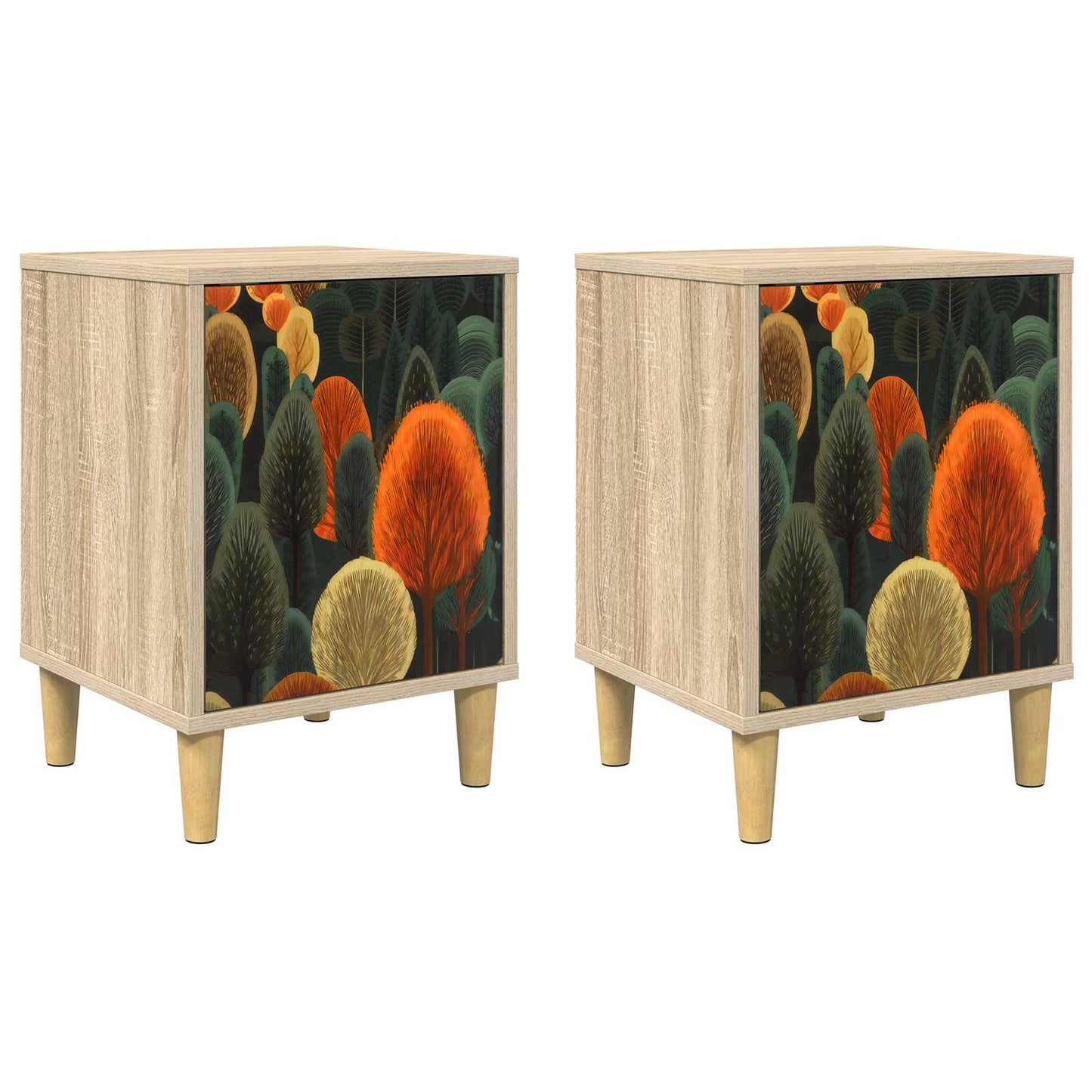 Éjjeliszekrény ZAANDAM 2 db Sonoma Tölgy 36 x 33 x 50 cm