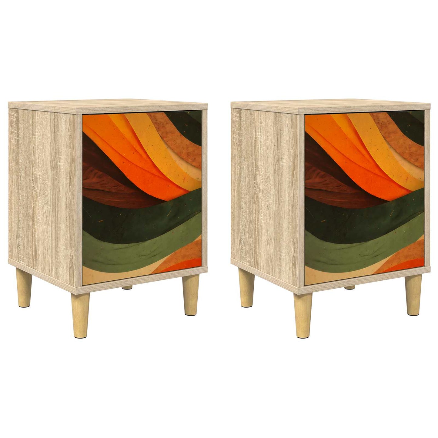 Éjjeliszekrény BONN 2 db Sonoma Tölgy 36 x 33 x 50 cm