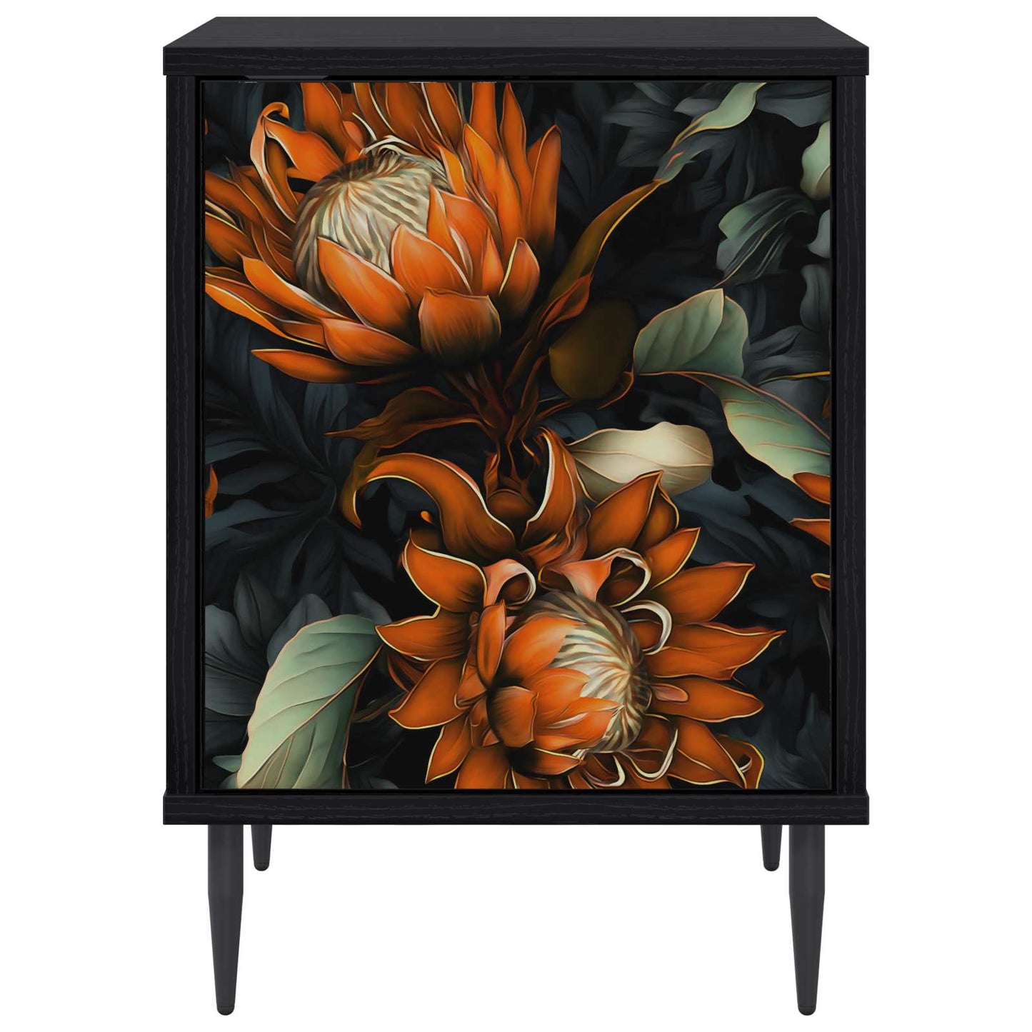 Éjjeliszekrény LOCHEM 2 db Fekete Tölgy 36 x 33 x 51 cm