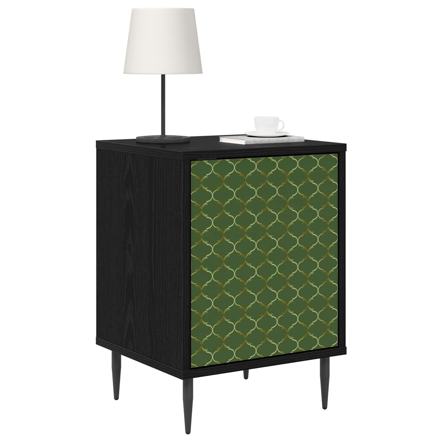 Éjjeliszekrény GELEEN 2 db Fekete Tölgy 36 x 33 x 51 cm