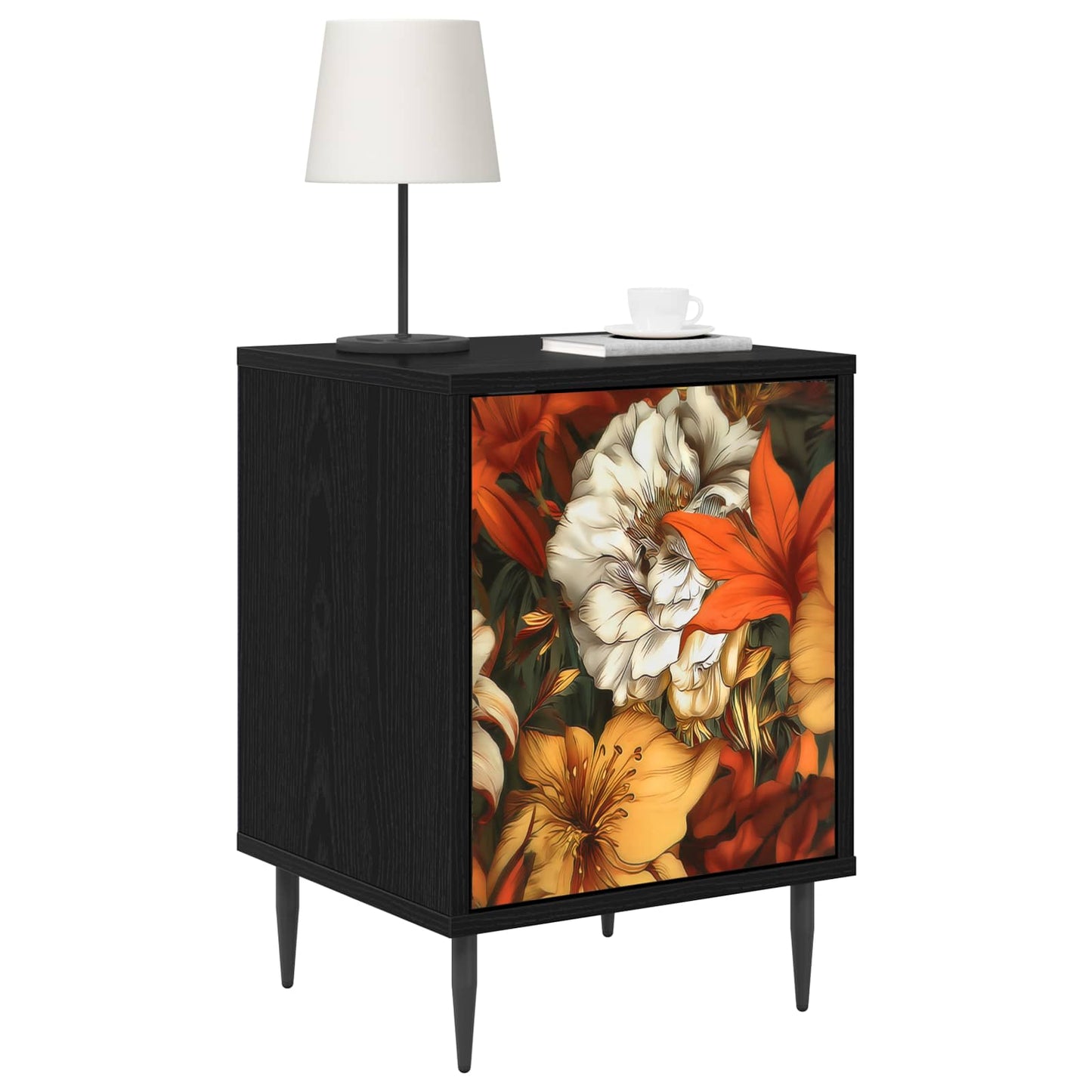 Éjjeliszekrény GENNEP 2 db Fekete Tölgy 36 x 33 x 51 cm