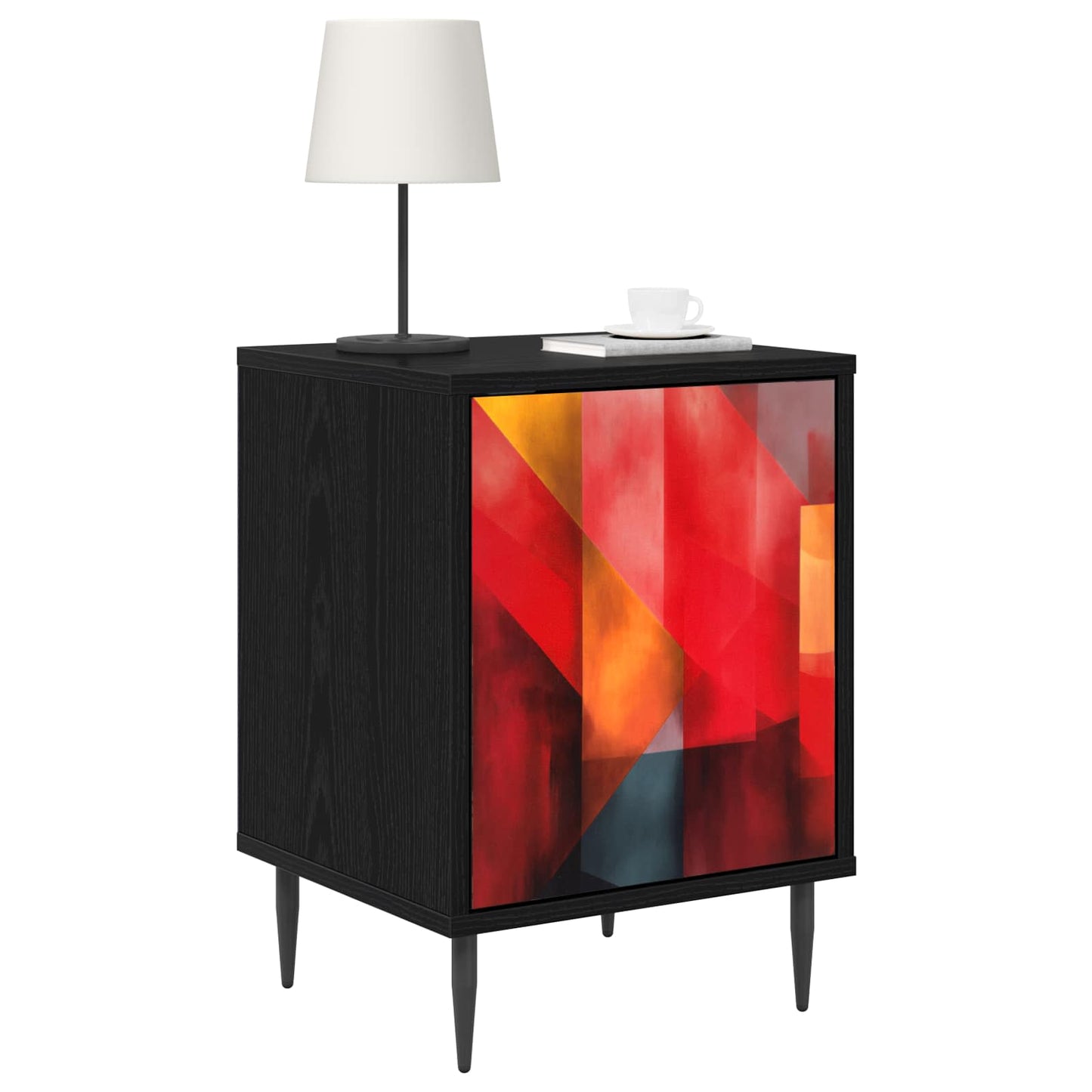 Éjjeliszekrény HEESCH 2 db Fekete Tölgy 36 x 33 x 51 cm