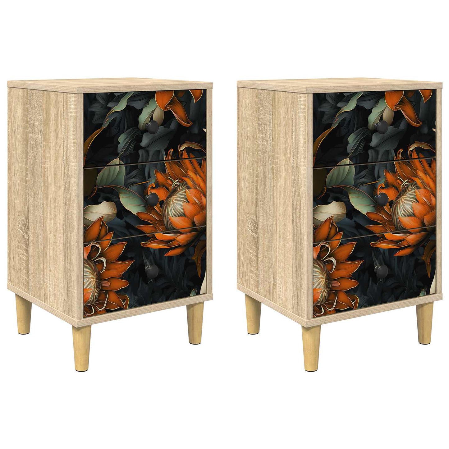 Éjjeliszekrény LOCHEM 2 db Sonoma Tölgy 36 x 33 x 60 cm