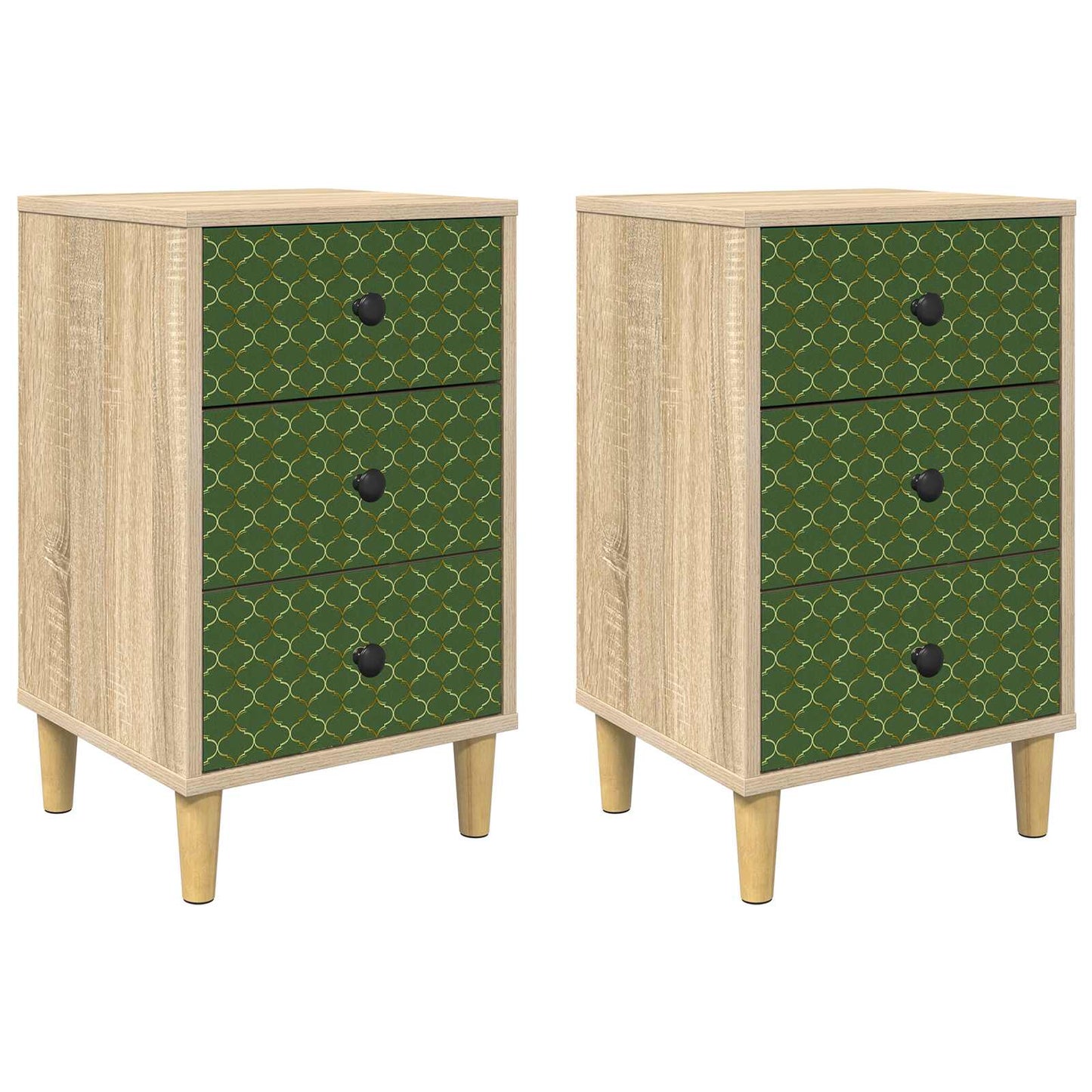 Éjjeliszekrény GELEEN 2 db Sonoma Tölgy 36 x 33 x 60 cm