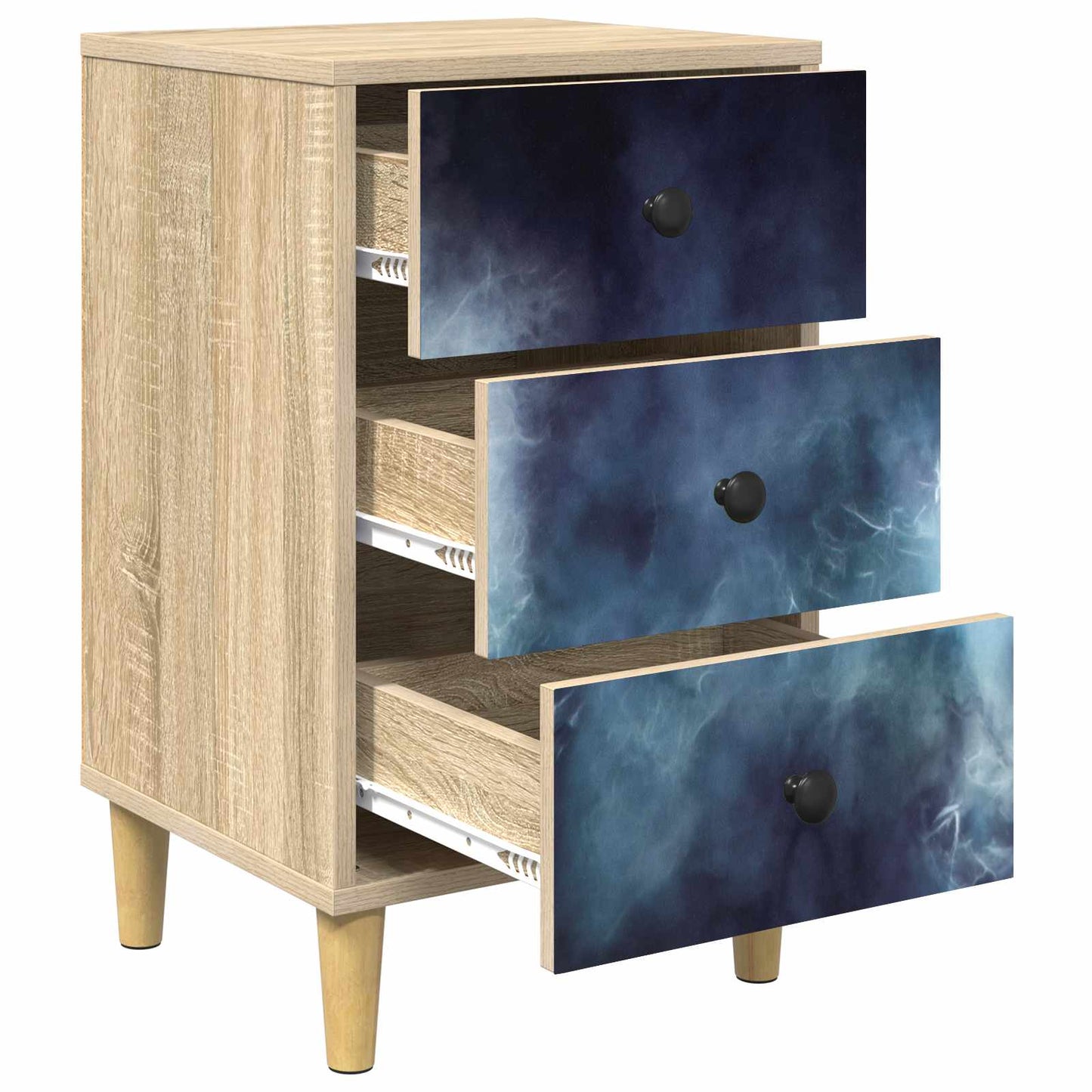 Éjjeliszekrény RAALTE 2 db Sonoma Tölgy 36 x 33 x 60 cm