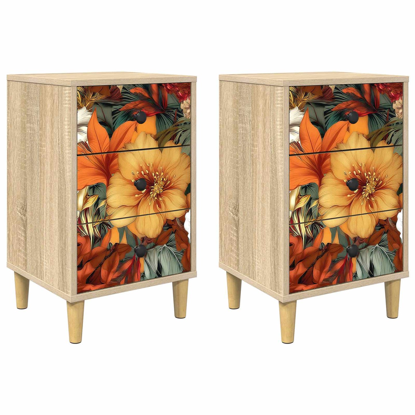 Éjjeliszekrény GENNEP 2 db Sonoma Tölgy 36 x 33 x 60 cm