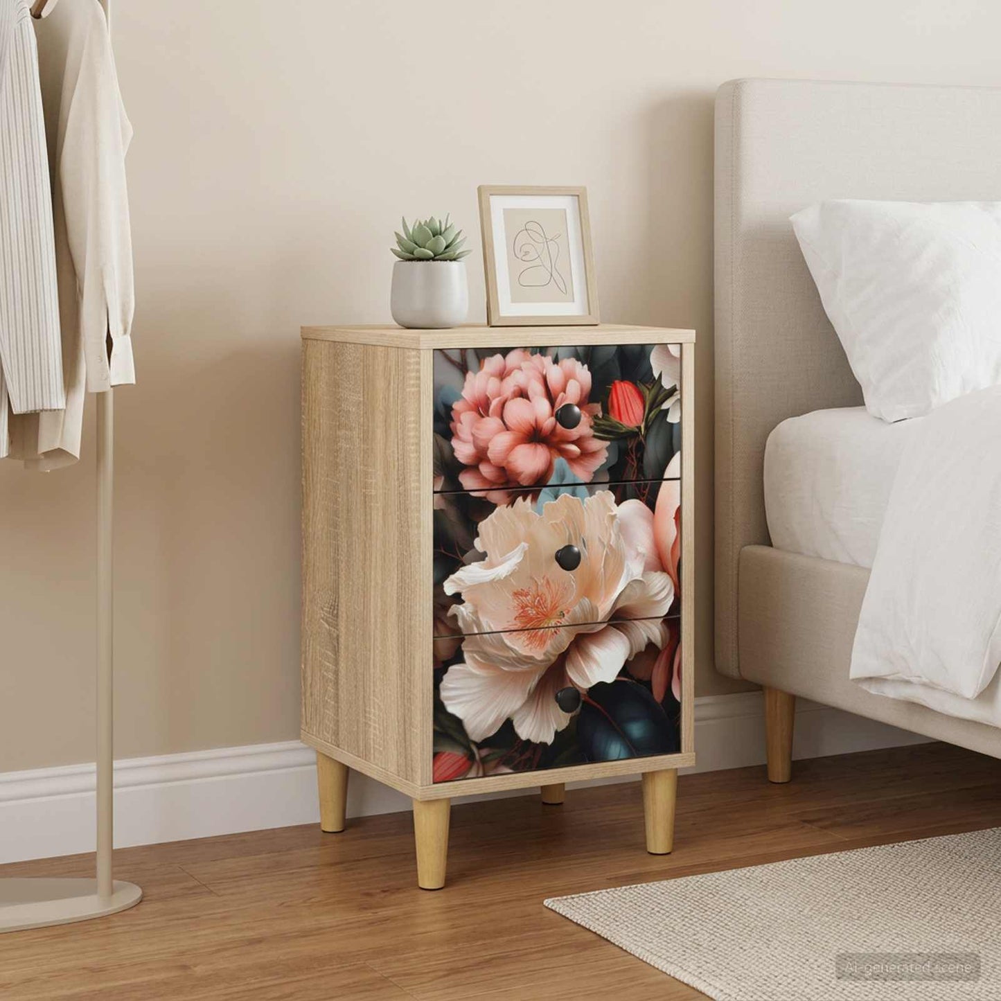 Éjjeliszekrény BORNE 2 db Sonoma Tölgy 36 x 33 x 60 cm