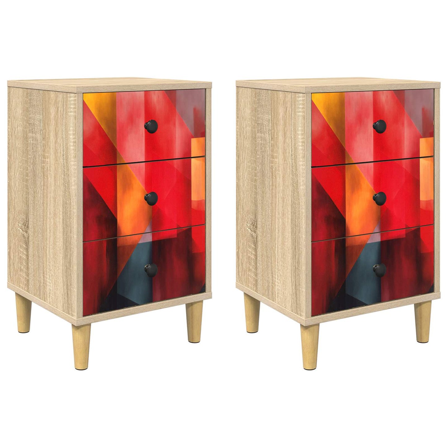 Éjjeliszekrény HEESCH 2 db Sonoma Tölgy 36 x 33 x 60 cm