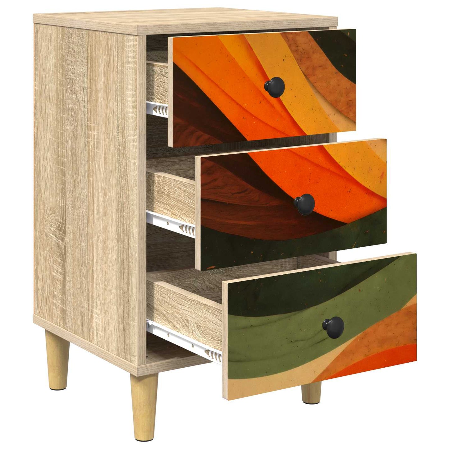 Éjjeliszekrény BONN 2 db Sonoma Tölgy 36 x 33 x 60 cm