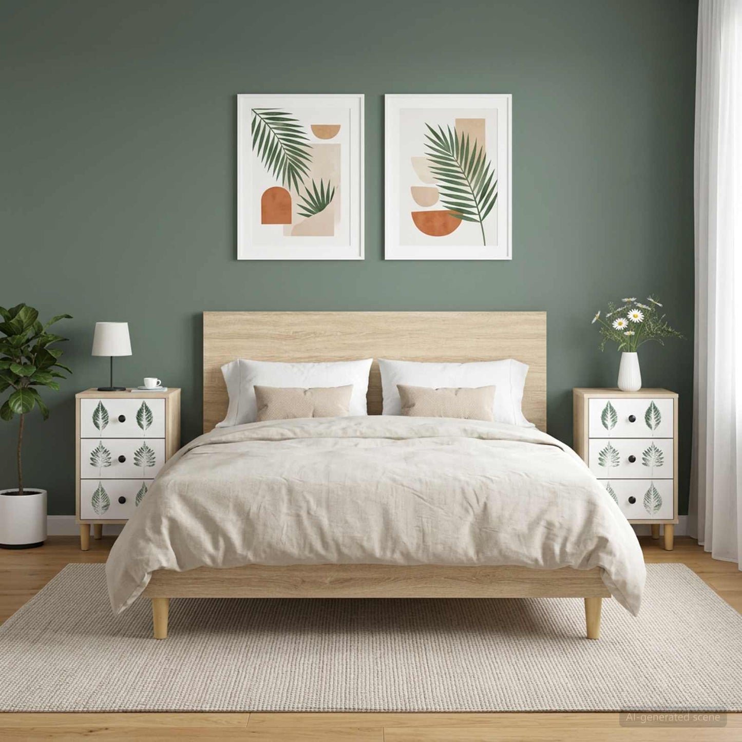 Éjjeliszekrény HANAU 2 db Sonoma Tölgy 36 x 33 x 60 cm