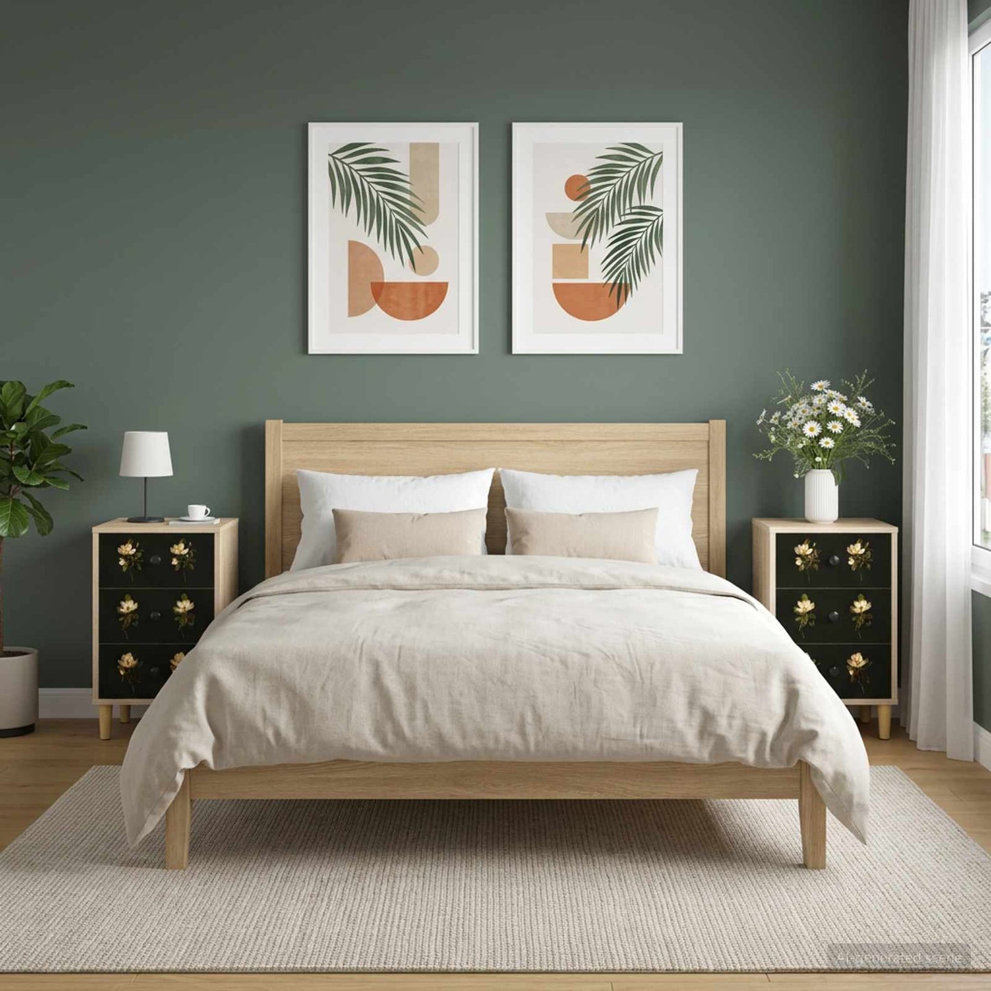Éjjeliszekrény BREMEN 2 db Sonoma Tölgy 36 x 33 x 60 cm