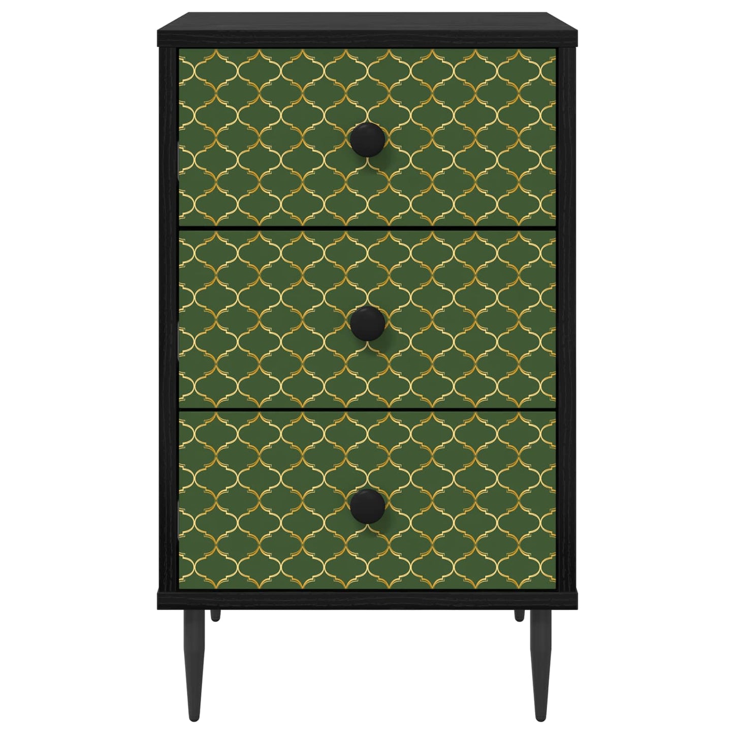 Éjjeliszekrény GELEEN 2 db Fekete Tölgy 36 x 33 x 61 cm