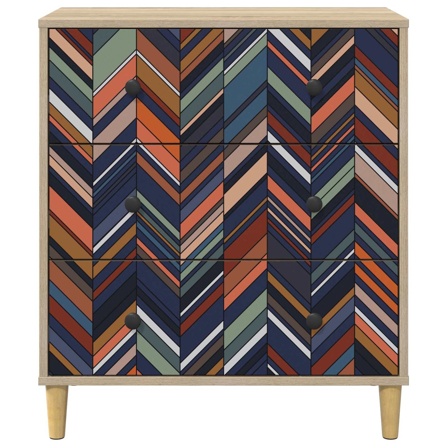 Fiókos szekrény OMMEN Geometrikus minta 66 x 36,5 x 75 cm