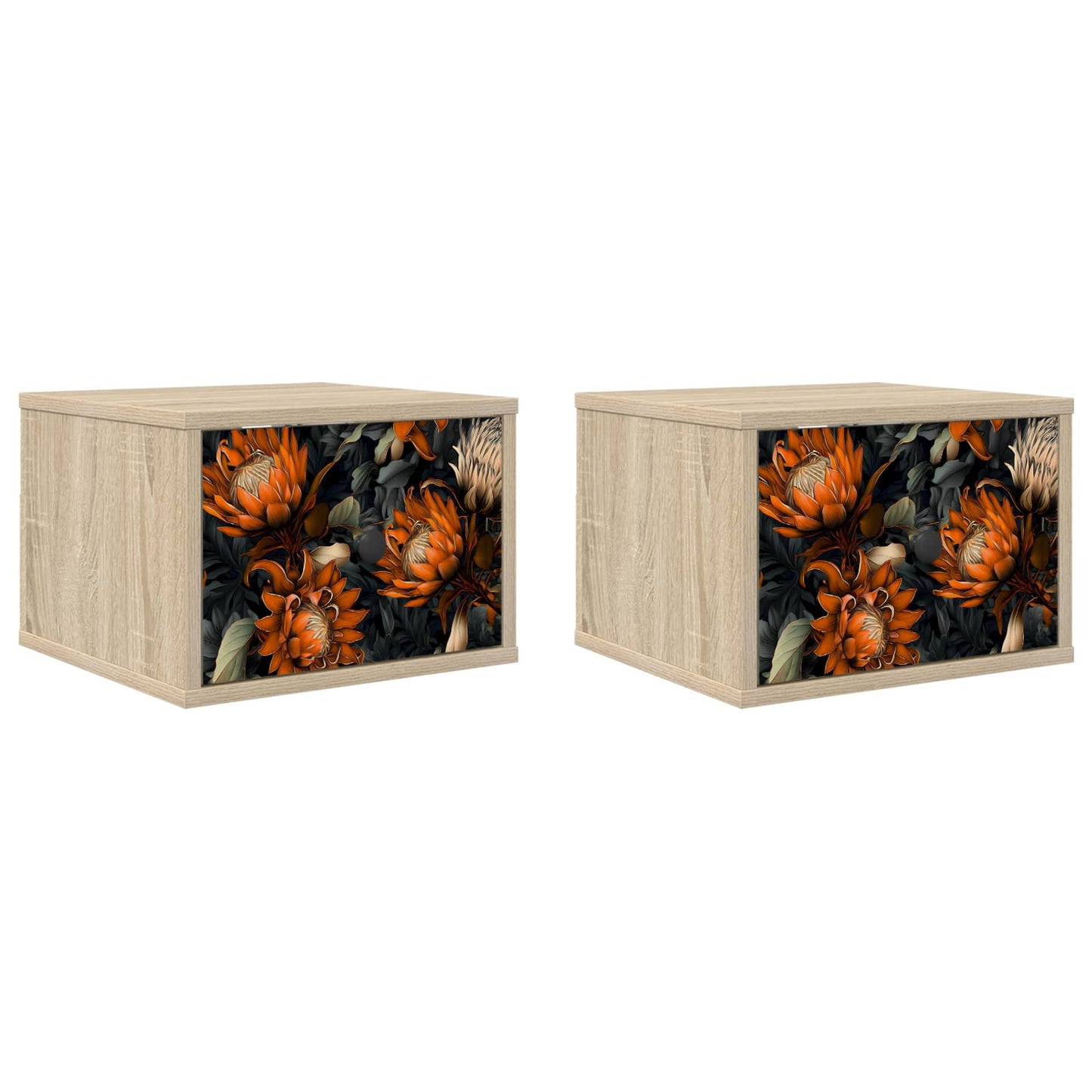 Fali éjjeli szekrény LOCHEM 2 db Sonoma Tölgy 36 x 33 x 25 cm