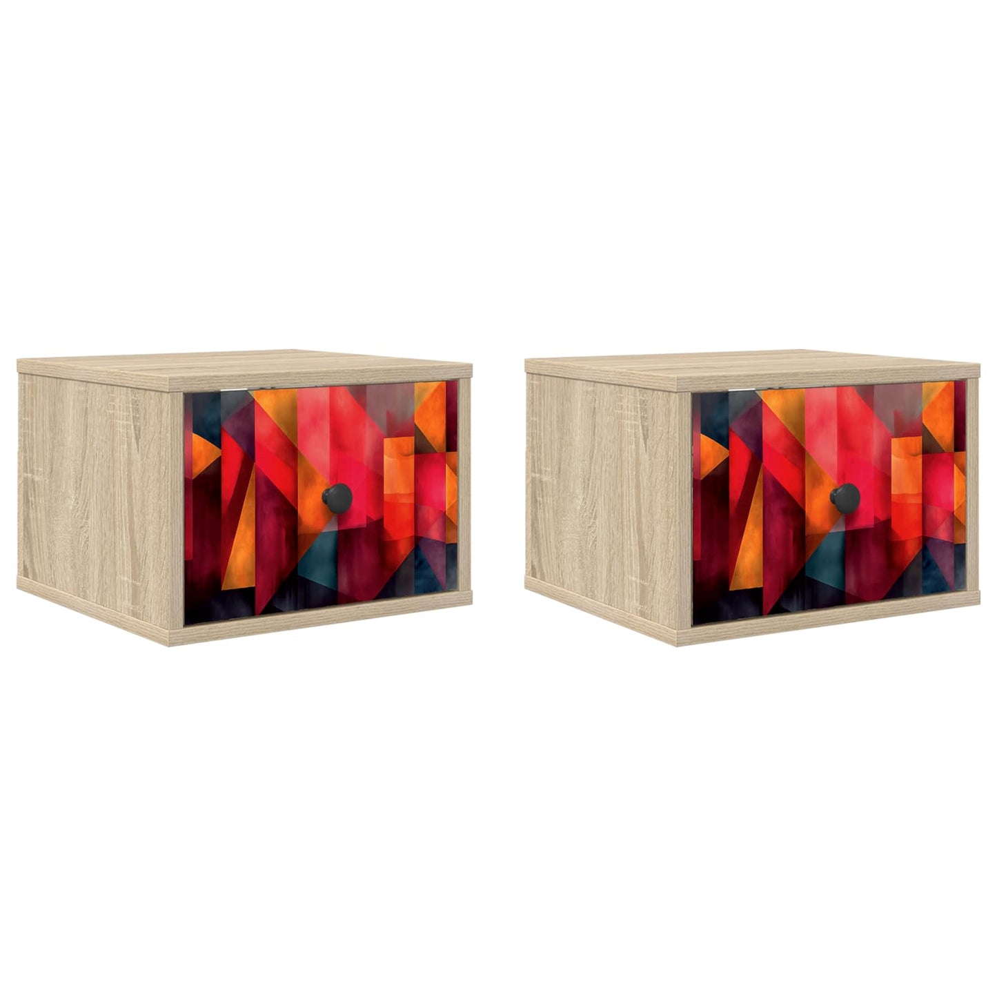 Fali éjjeli szekrény HEESCH 2 db Sonoma Tölgy 36 x 33 x 25 cm
