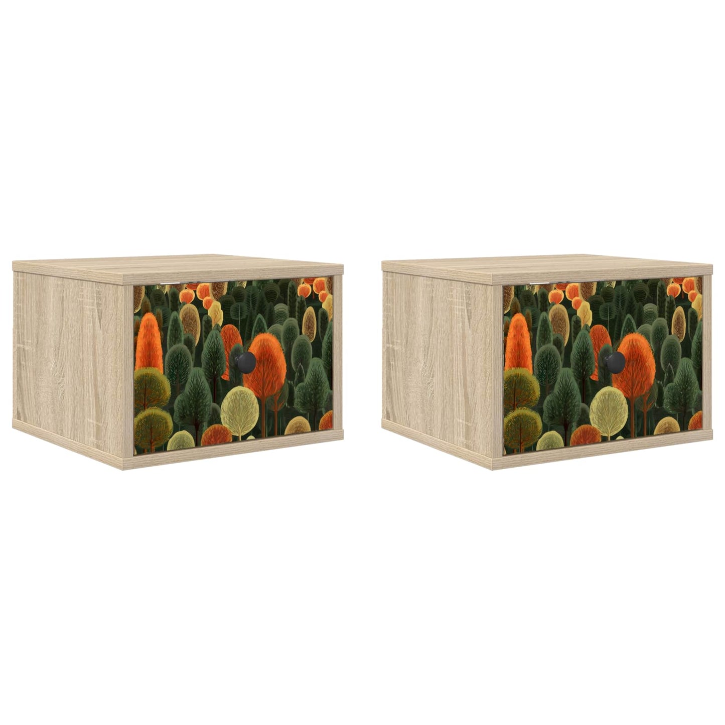 Fali éjjeli szekrény ZAANDAM 2 db Sonoma Tölgy 36 x 33 x 25 cm