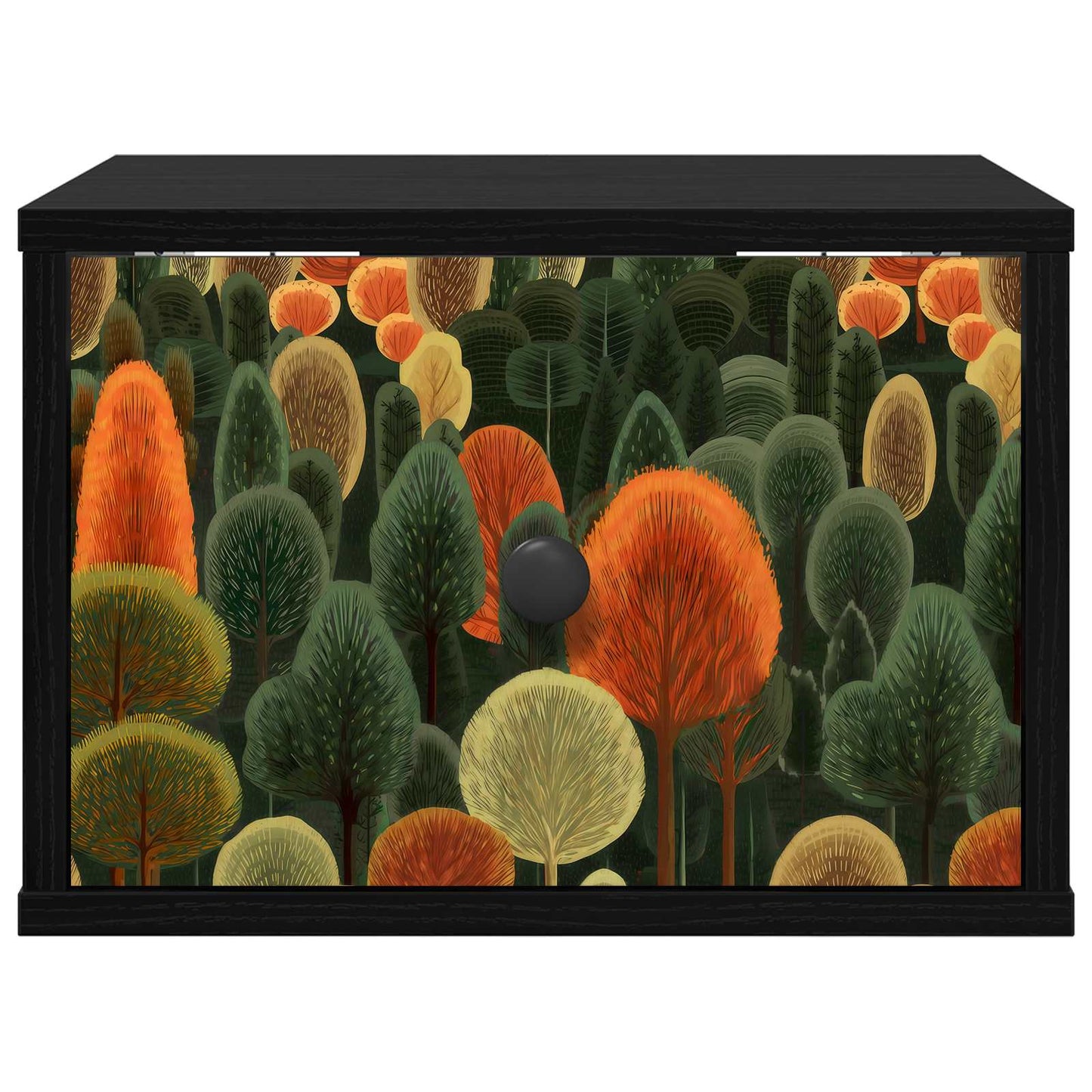 Fali éjjeli szekrény ZAANDAM 2 db Fekete Tölgy 36 x 33 x 25 cm