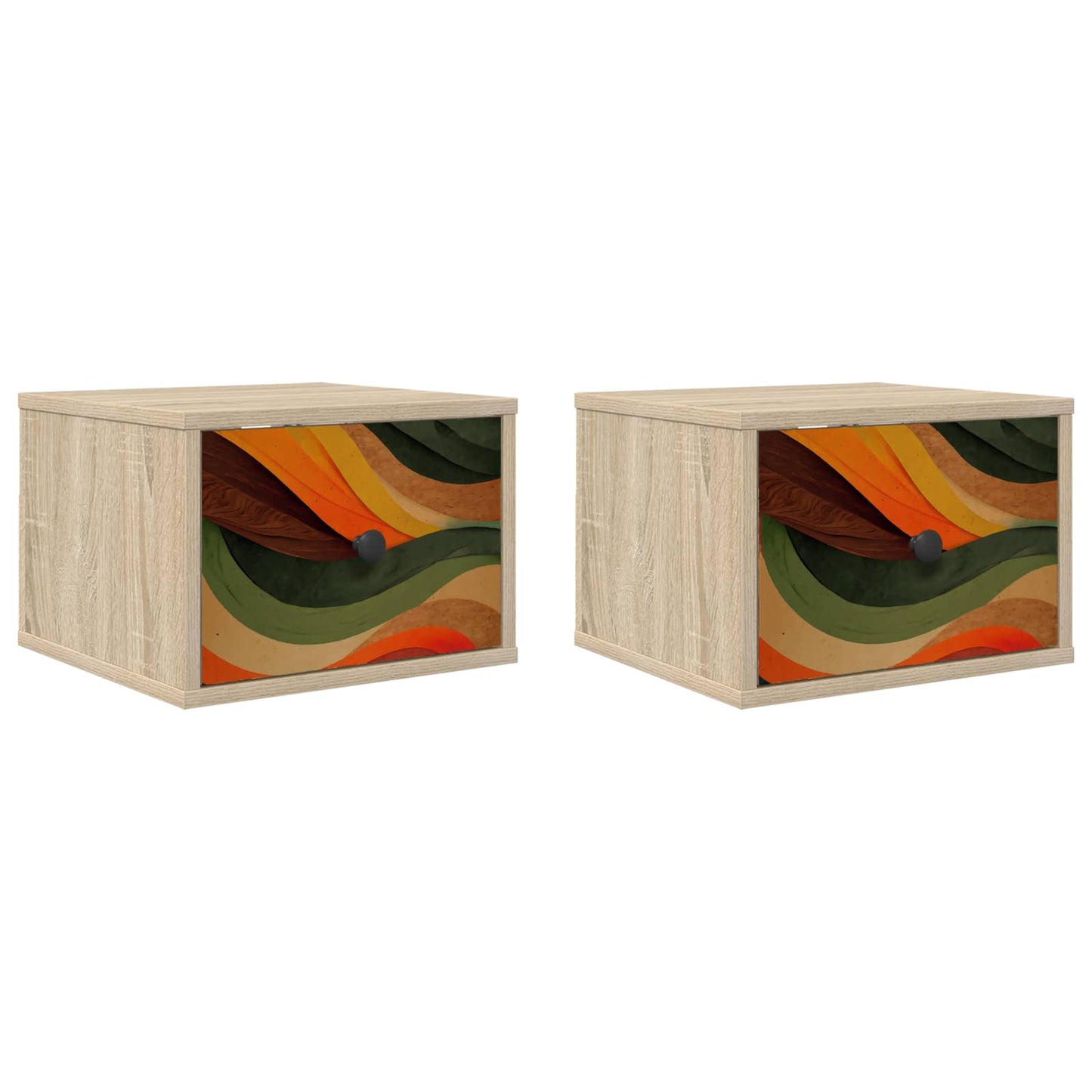 Fali éjjeli szekrény BONN 2 db Sonoma Tölgy 36 x 33 x 25 cm