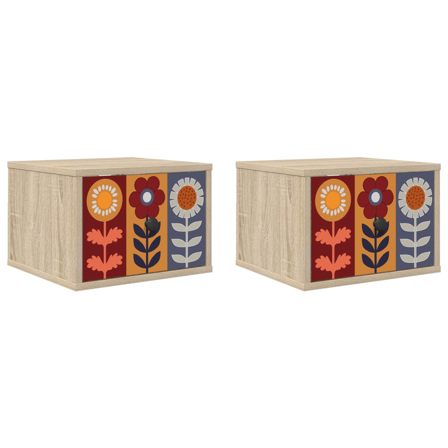 Fali éjjeli szekrény ESSEN 2 db Sonoma Tölgy 36 x 33 x 25 cm