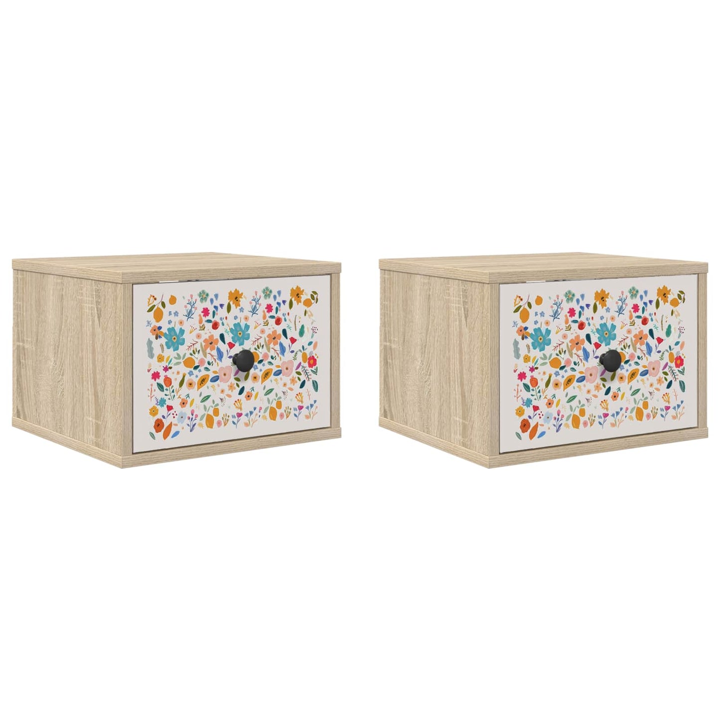 Fali éjjeli szekrény MAINZ 2 db Sonoma Tölgy 36 x 33 x 25 cm