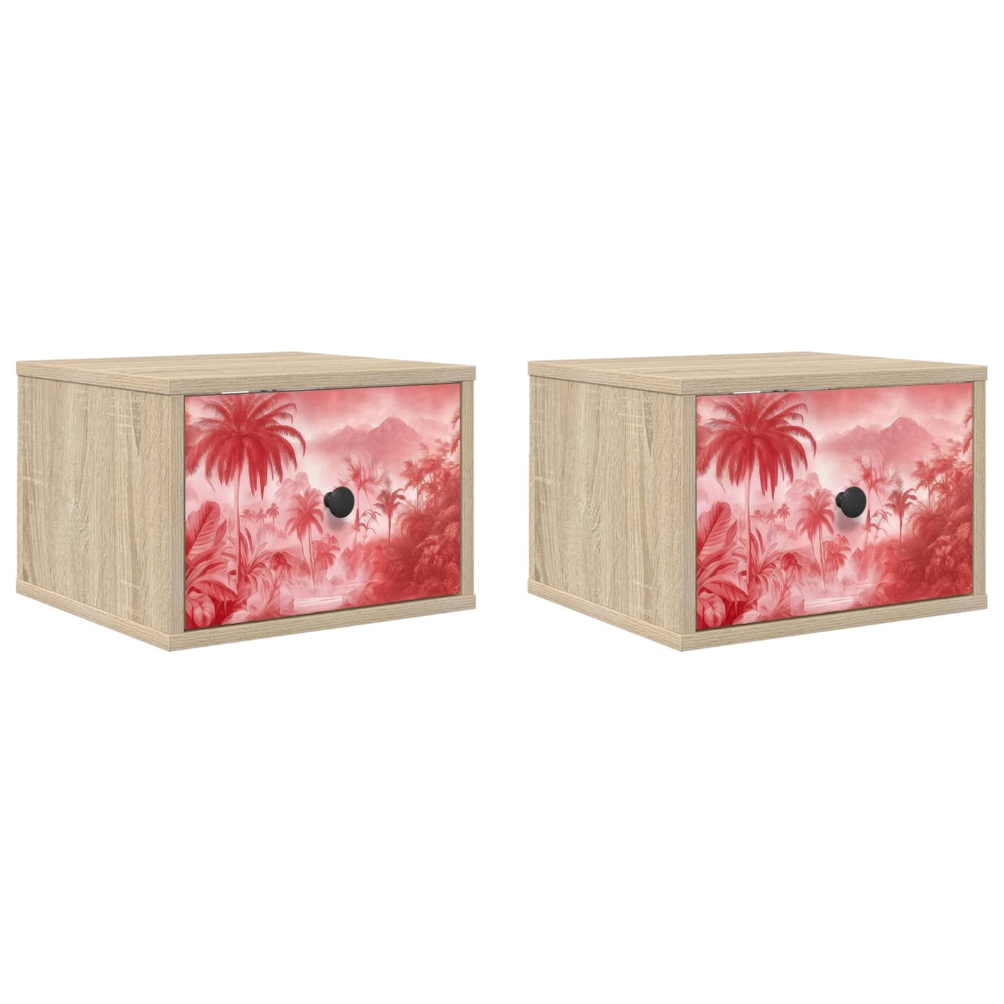 Fali éjjeli szekrény AACHEN 2 db Sonoma Tölgy 36 x 33 x 25 cm
