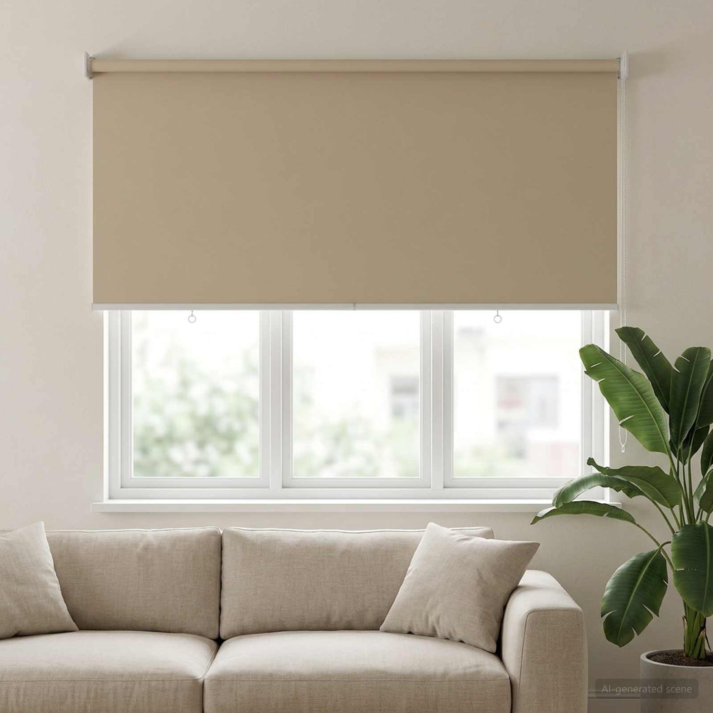 Kültéri roló árnyékoló UV védelem Bézs 125 x 140 cm (Sz x M)