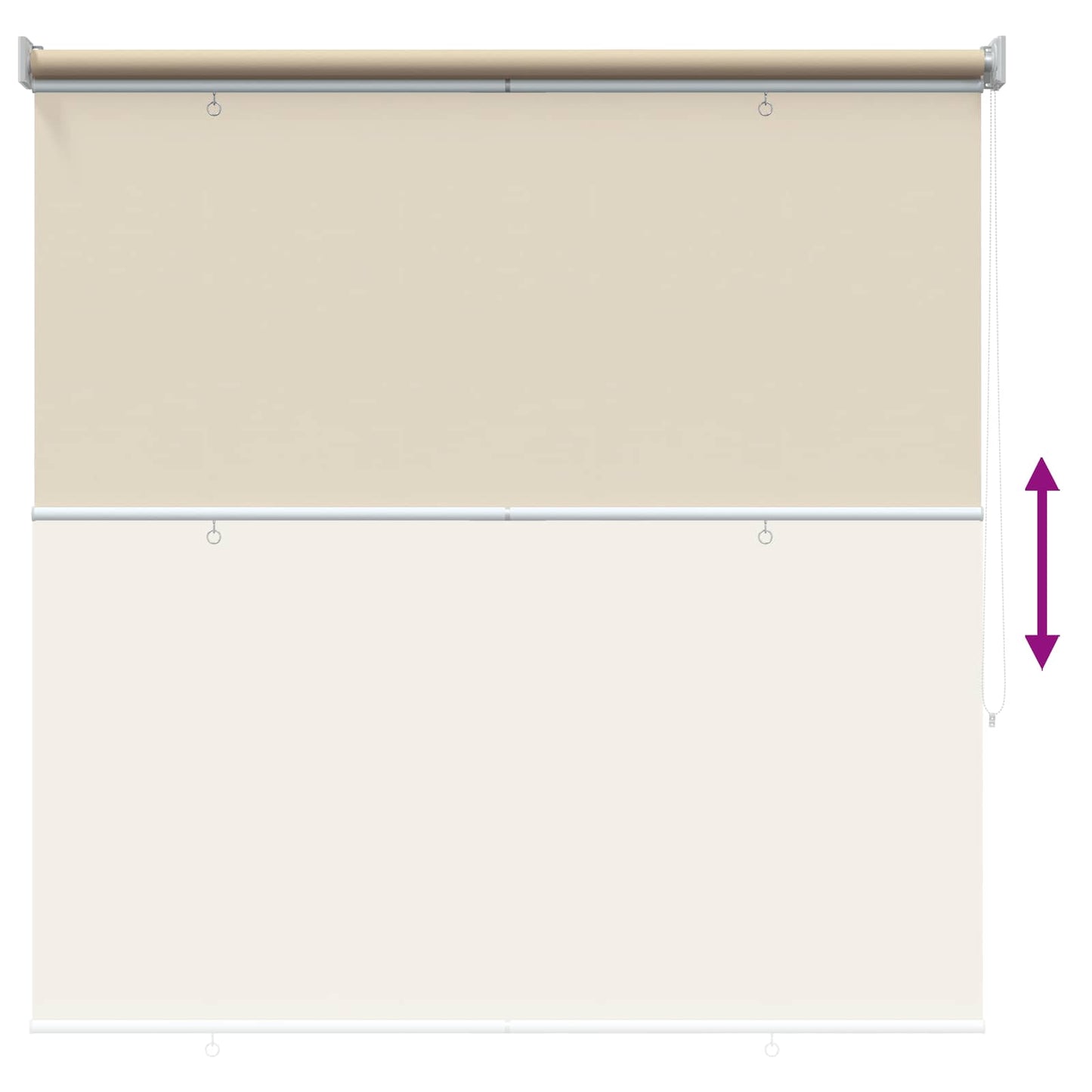 Kültéri roló árnyékoló UV védelem Bézs 125 x 140 cm (Sz x M)