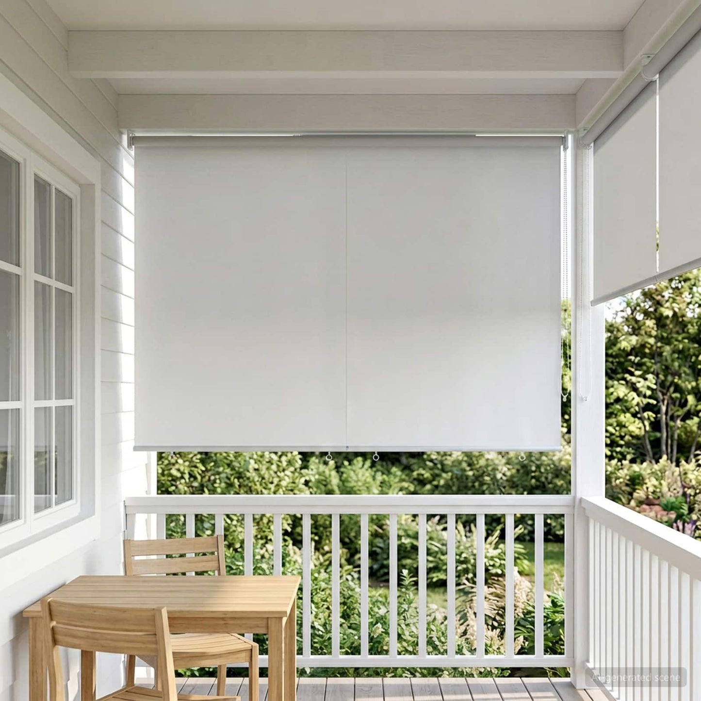 Kültéri roló árnyékoló UV védelem Fehér 165 x 230 cm (Sz x M)
