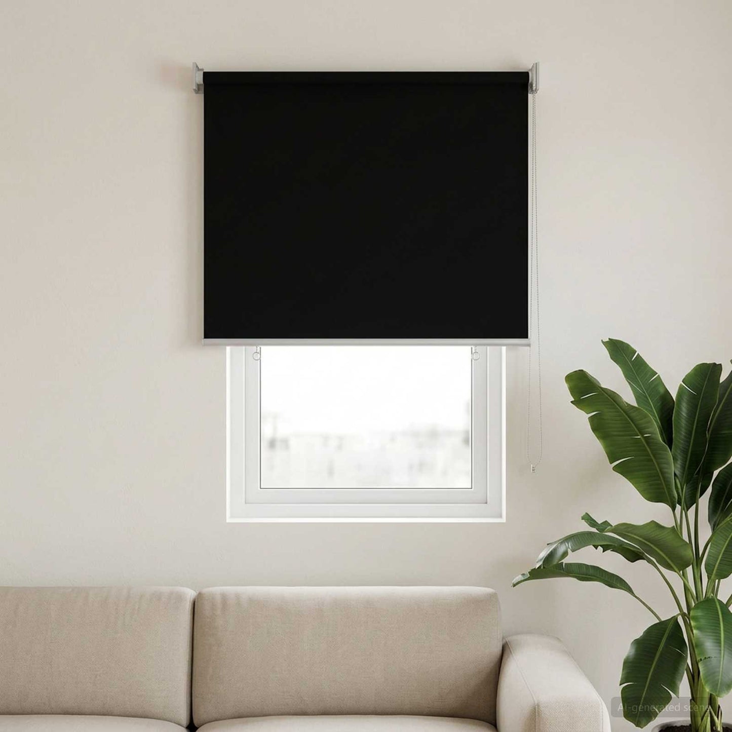 Kültéri roló árnyékoló UV védelem Fekete 65 x 140 cm (Sz x K)
