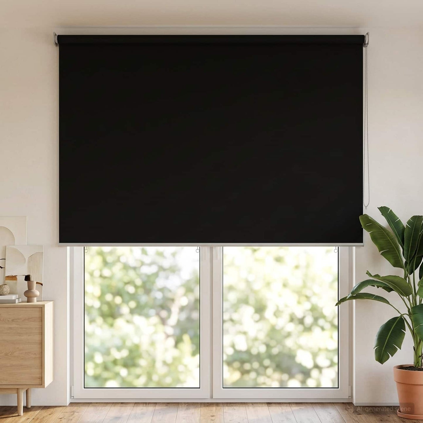 Kültéri roló árnyékoló UV védelem Fekete 165 x 230 cm (Sz x M)