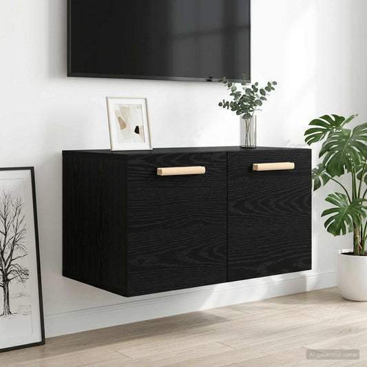 Fali Szekrény Fekete tölgy 60 x 36,5 x 35 cm Szerelt Fa