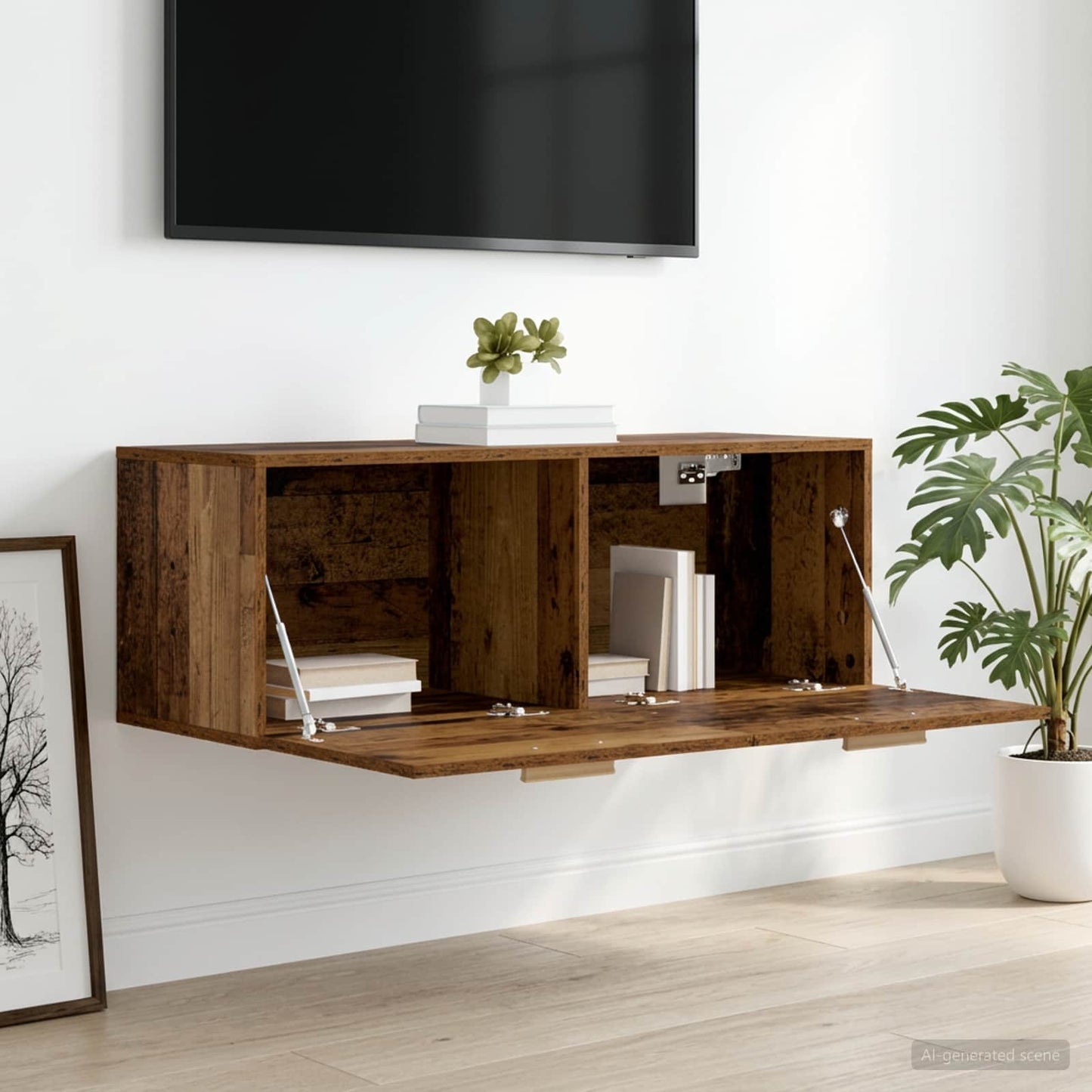 Fali Szekrény Antik fa 100 x 36,5 x 35 cm Szerelt Fa