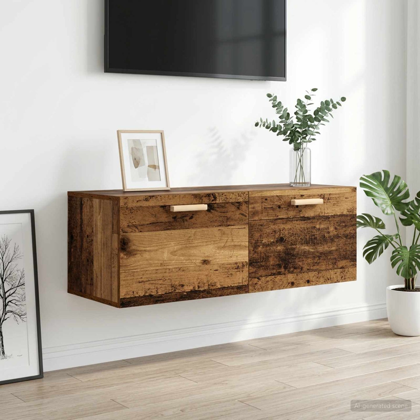 Fali Szekrény Antik fa 100 x 36,5 x 35 cm Szerelt Fa