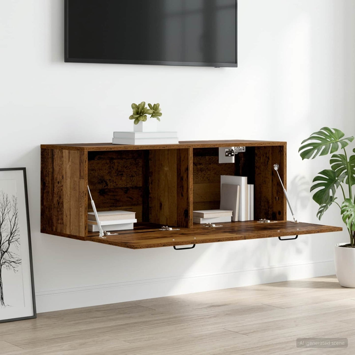 Fali Szekrény Antik fa 100 x 36,5 x 35 cm Szerelt Fa