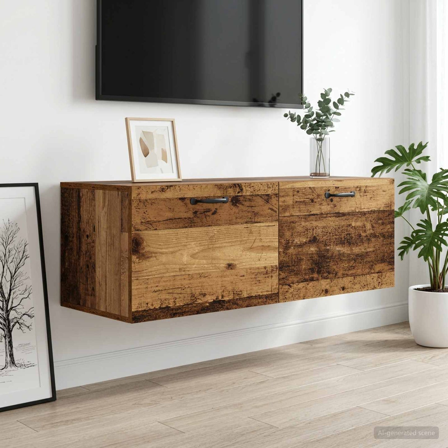 Fali Szekrény Antik fa 100 x 36,5 x 35 cm Szerelt Fa