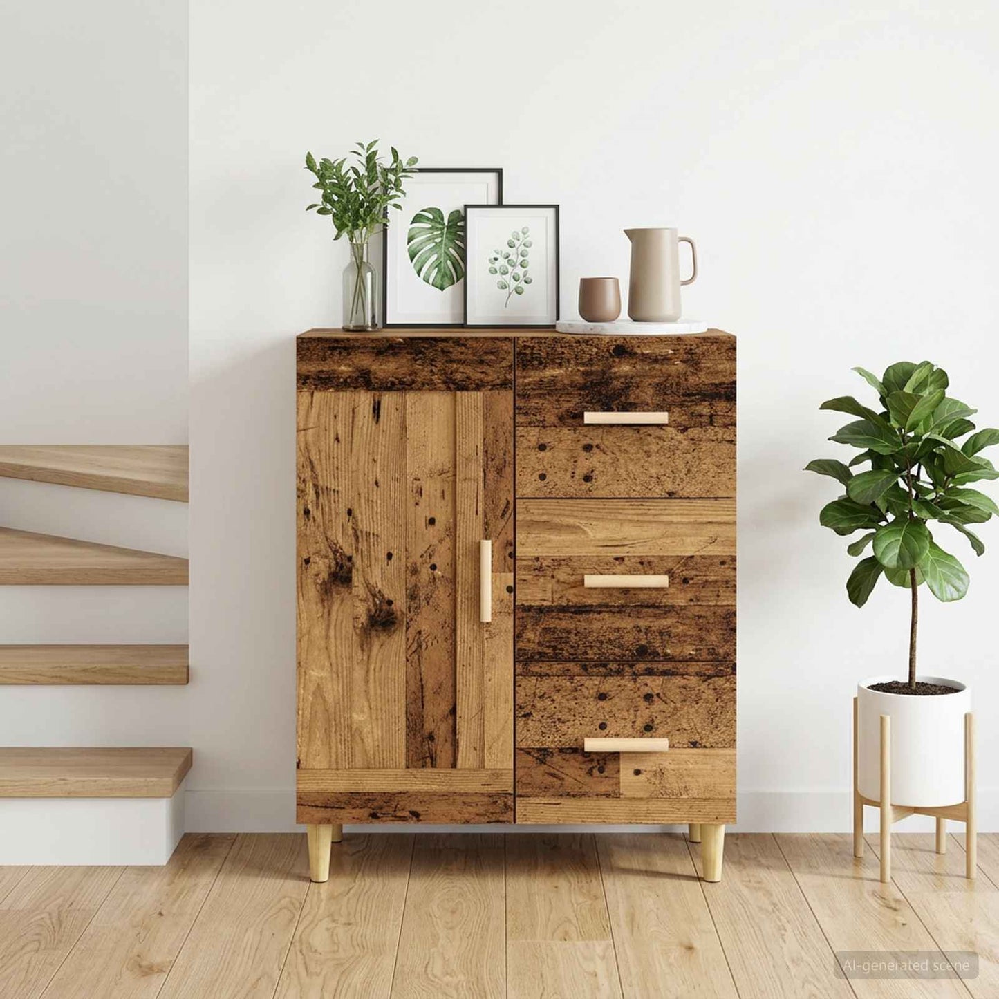 Széf Antik Fa 69,5 x 34 x 90 cm Szerelt Fa