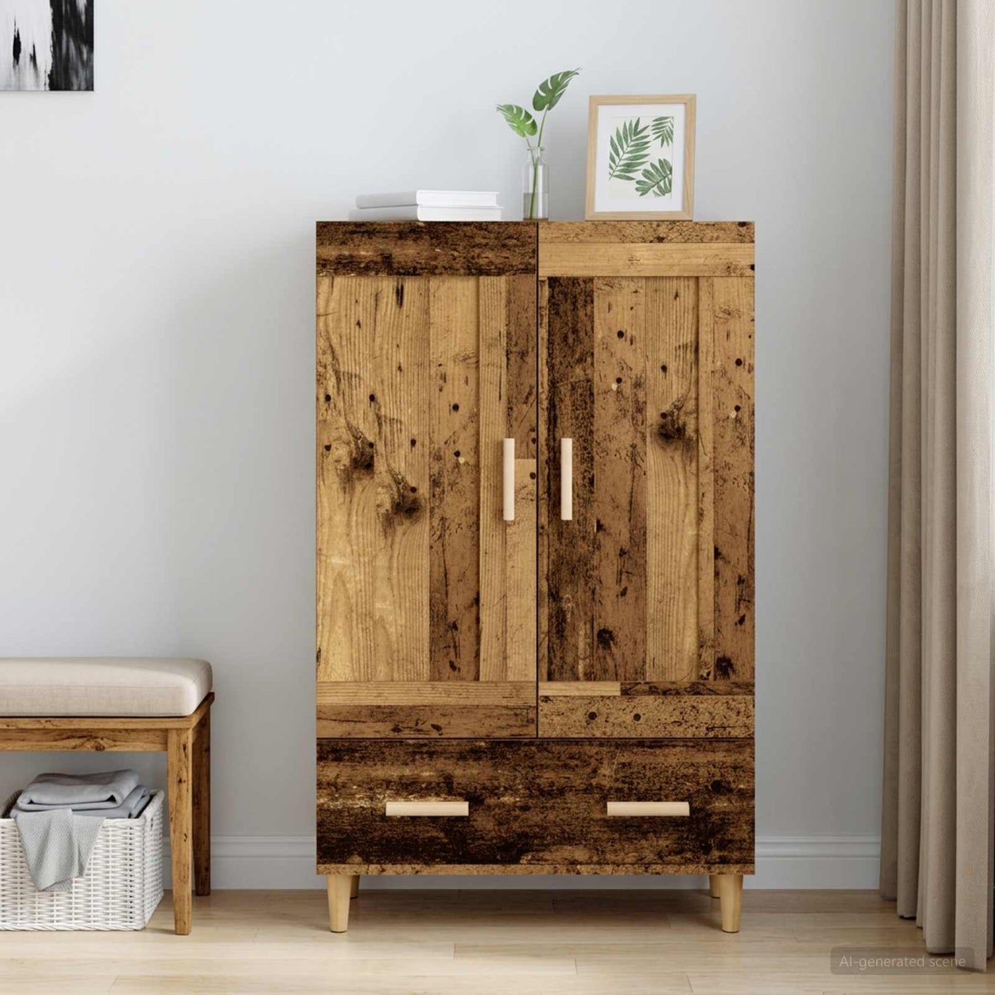 Magasfiú Antik Fa 70 x 31 x 115 cm Szerelt Fa