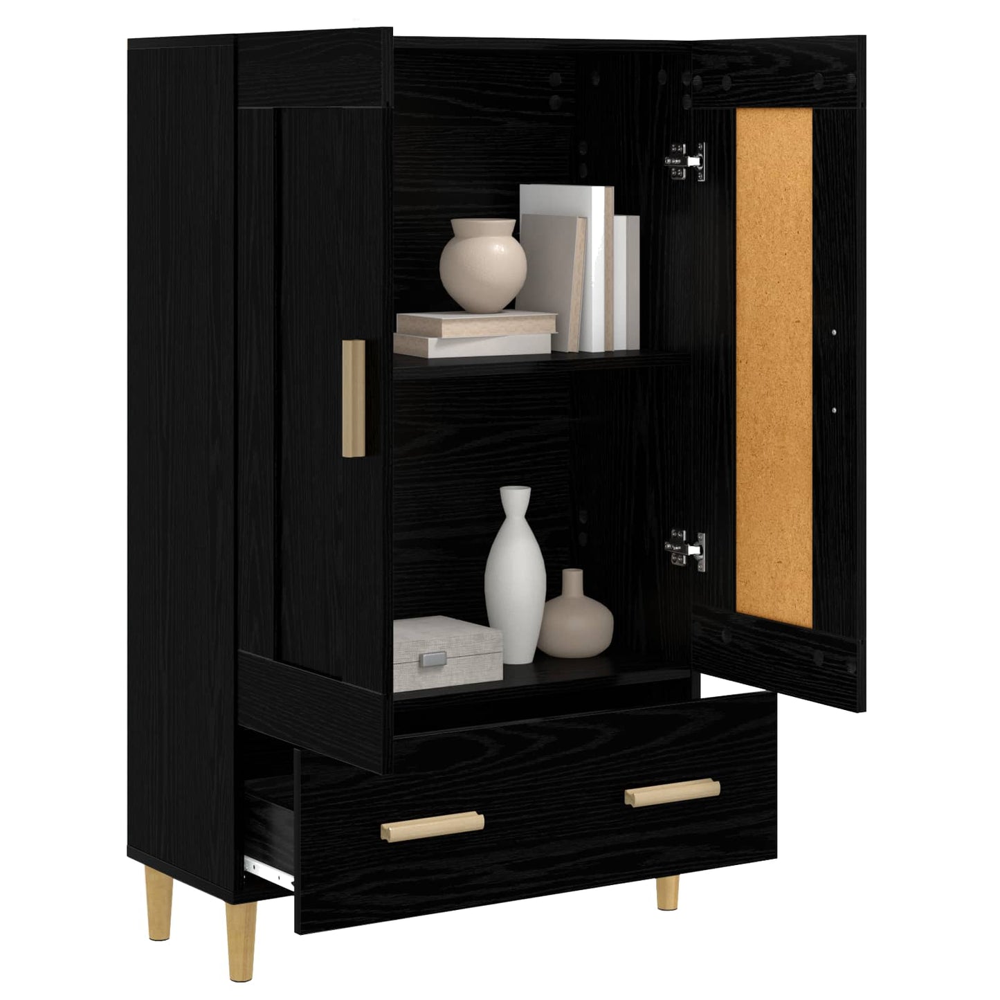 Magasfiú Fekete Tölgy 70 x 31 x 115 cm Szerelt Fa