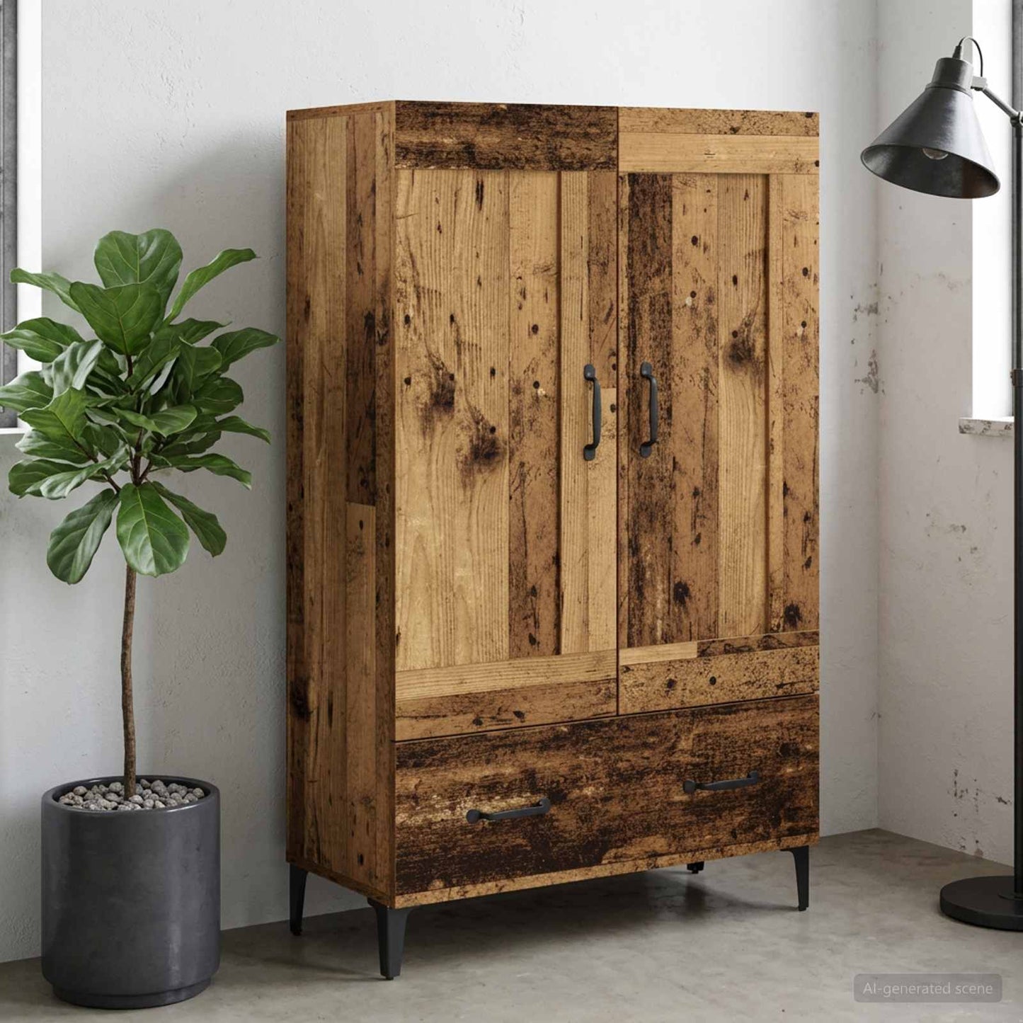 Magasfiú Antik Fa 70 x 31 x 115 cm Szerelt Fa