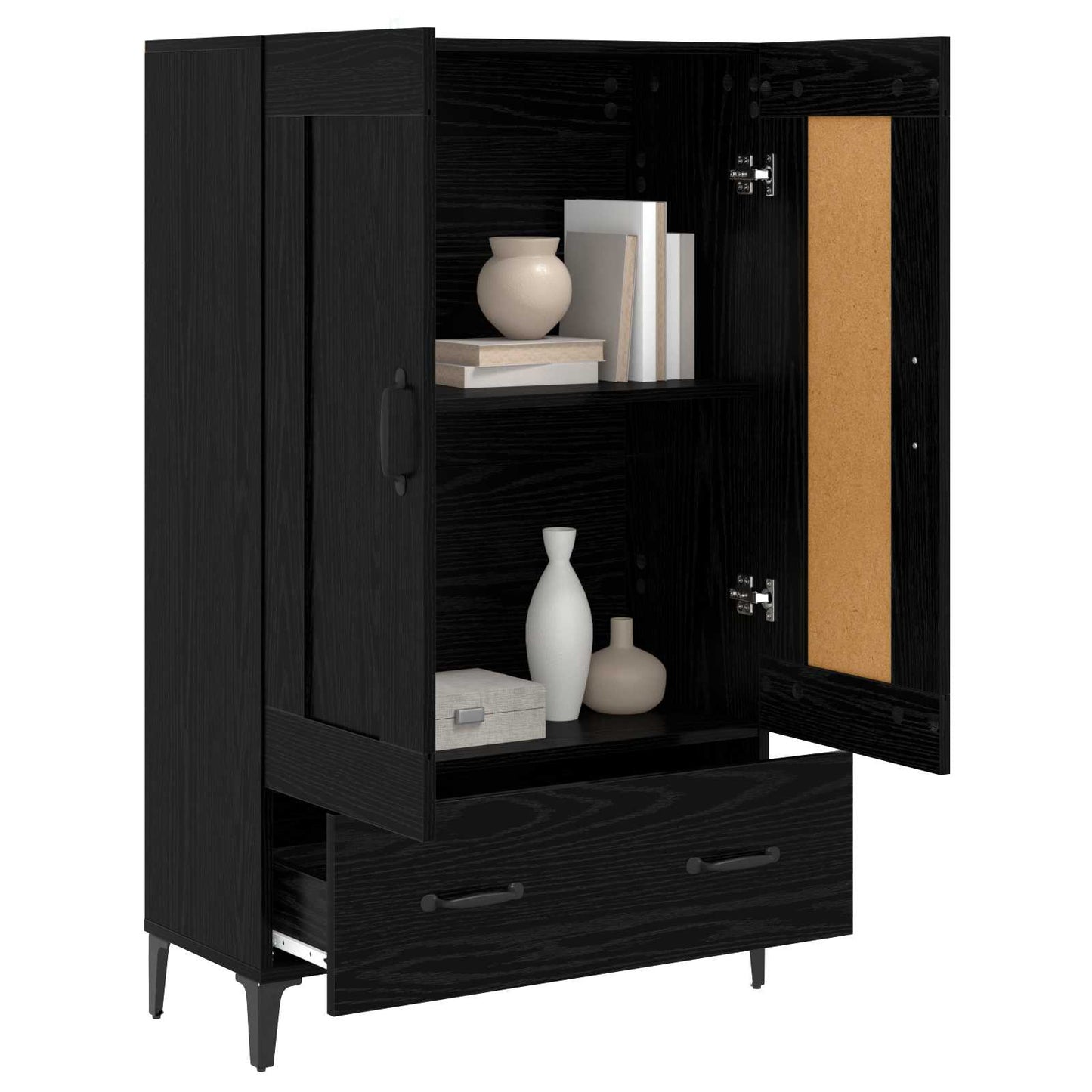 Magasfiú Fekete Tölgy 70 x 31 x 115 cm Szerelt Fa