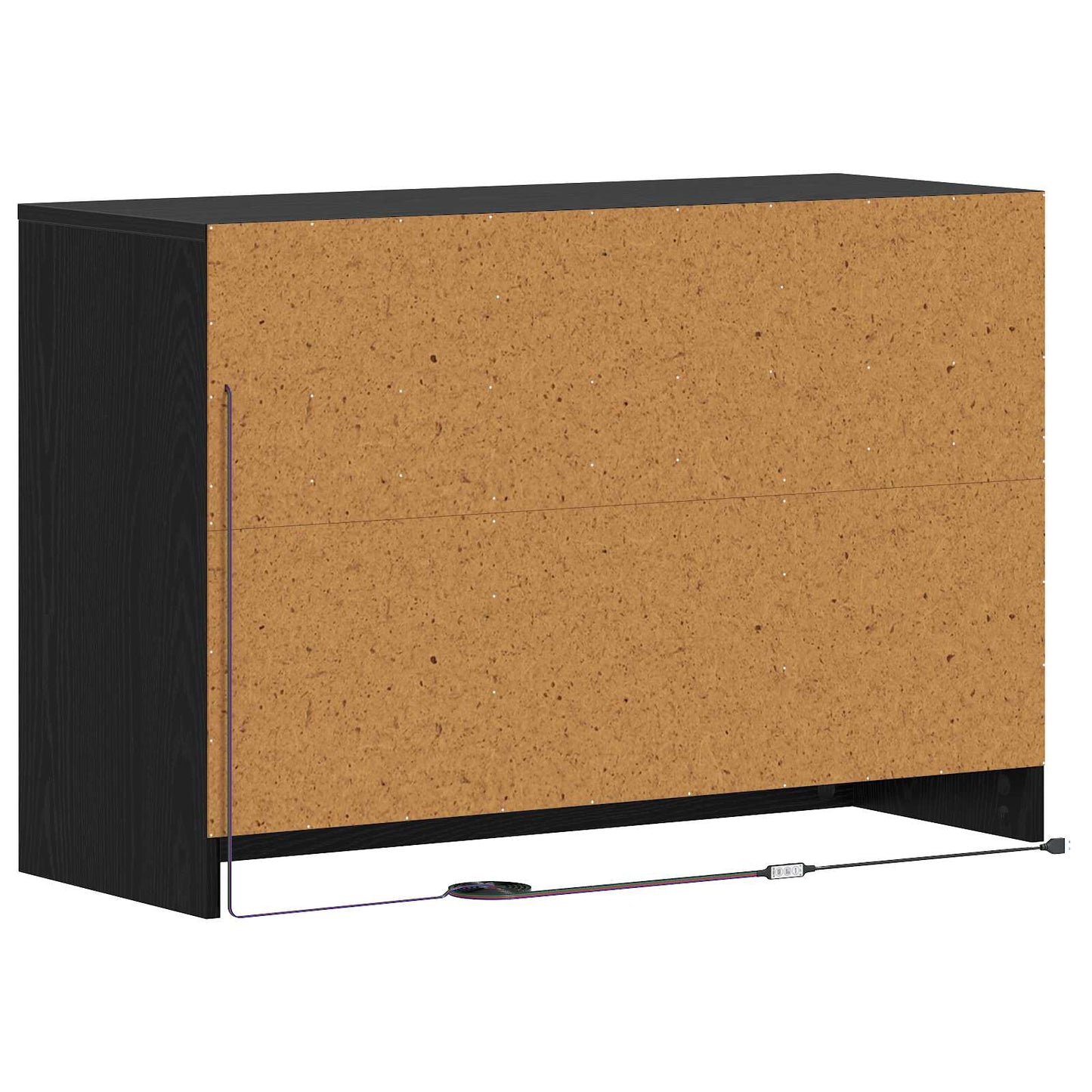 TV szekrény 91 x 34 x 61 cm Fekete Tölgy Szerelt Fa