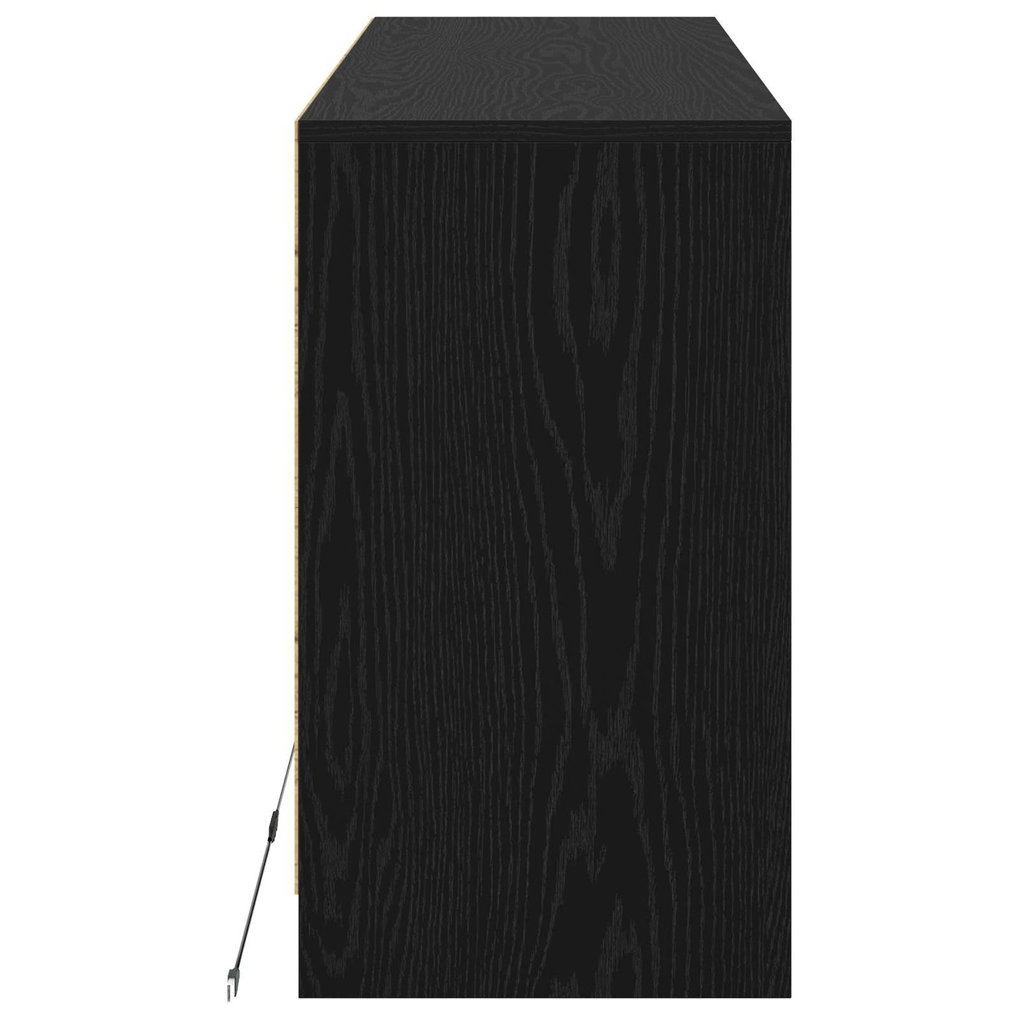 TV szekrény 91 x 34 x 61 cm Fekete Tölgy Szerelt Fa