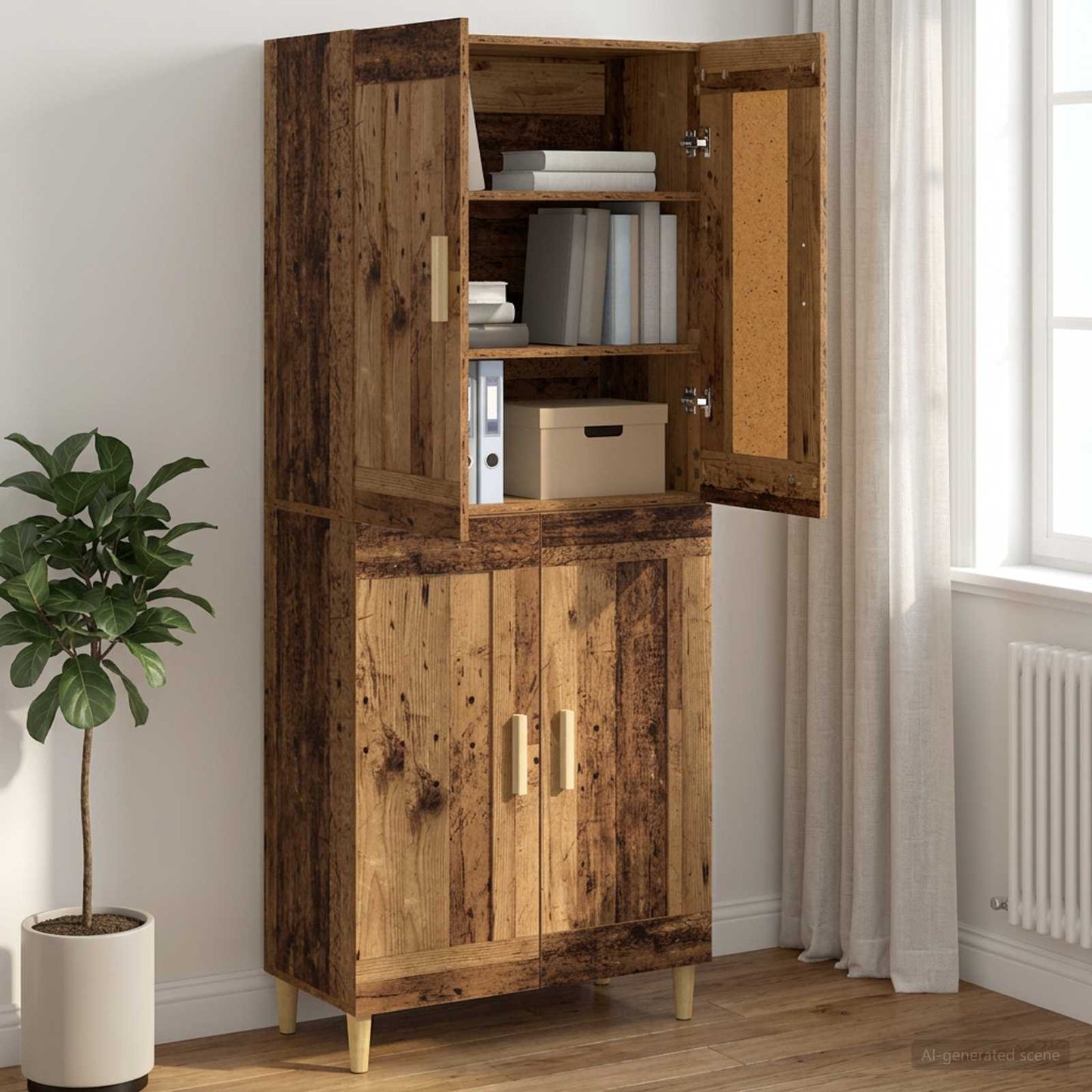Széf Antik Fa 69,5 x 34 x 90 cm Szerelt Fa