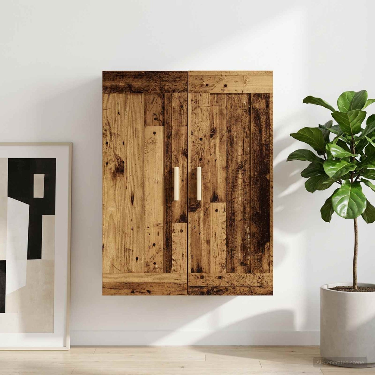Fali Szekrény Falra szerelhető Antik fa 69,5 x 34 x 90 cm