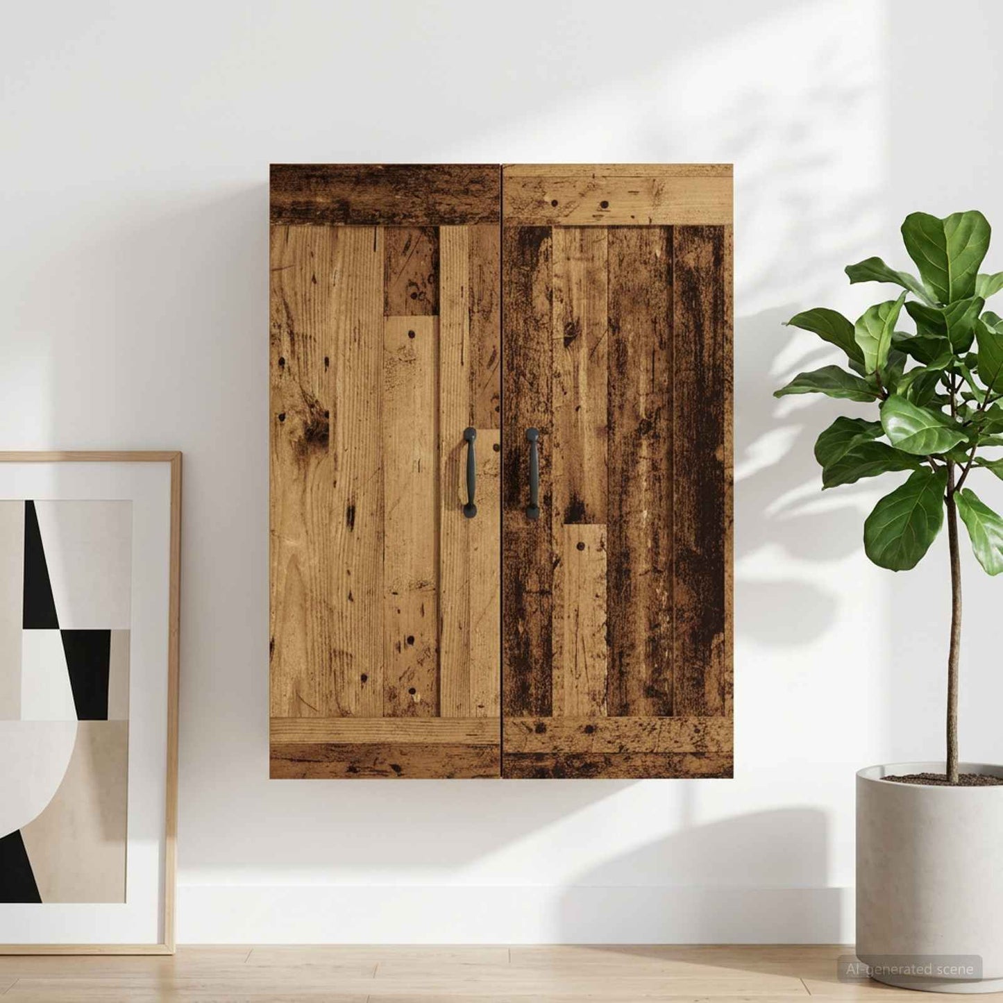 Fali Szekrény Antik Fa 69,5 x 34 x 90 cm Szerelt Fa