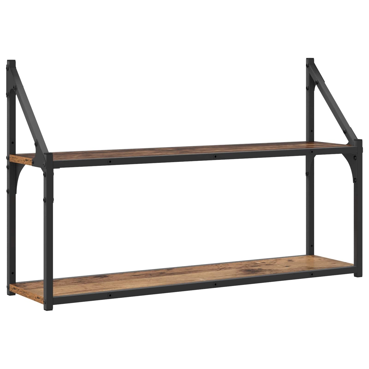 Falpolc Falra szerelhető Antik fa 80 x 21 x 51 cm fém PB