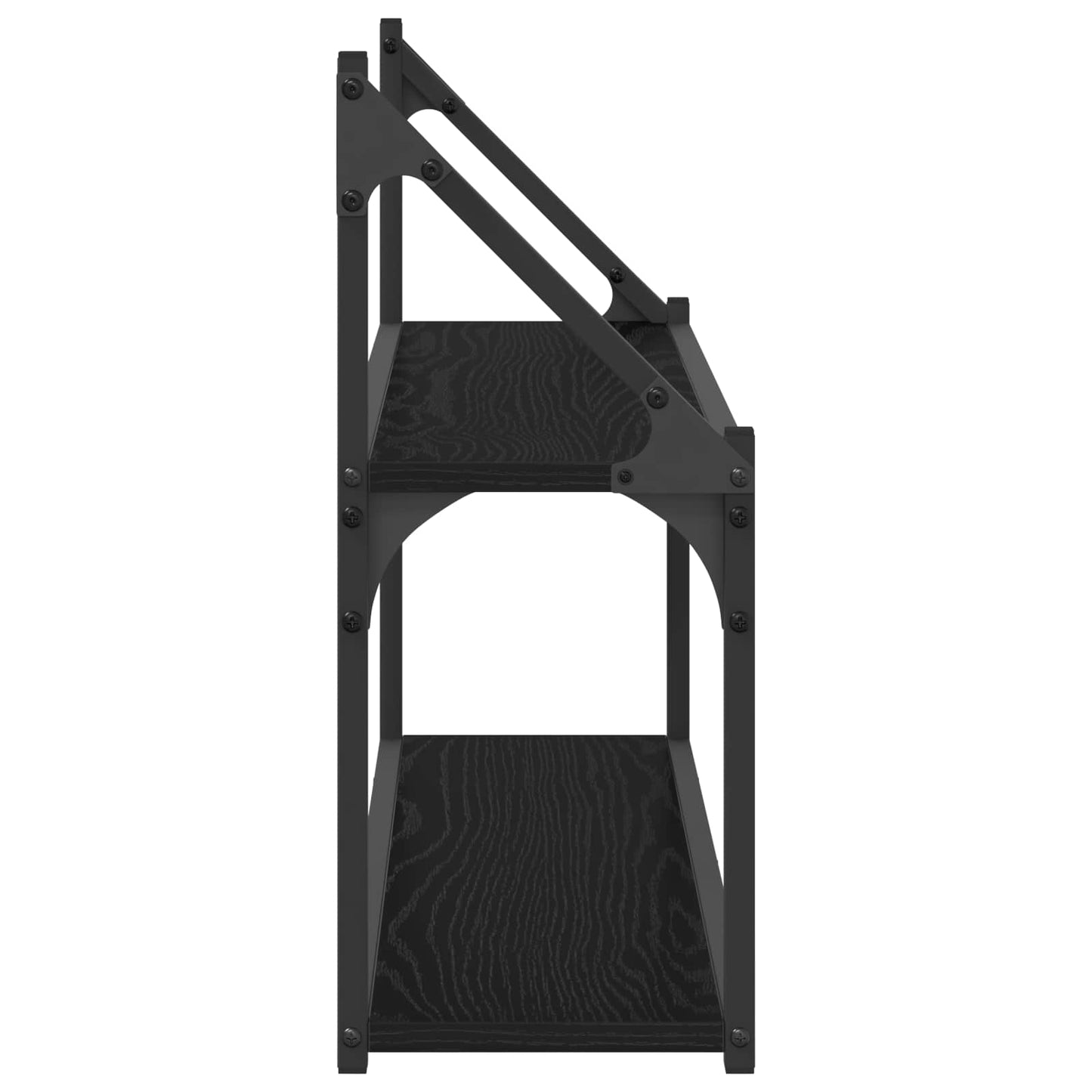 Falpolc Falra szerelhető Fekete tölgy 80 x 21 x 51 cm fém PB