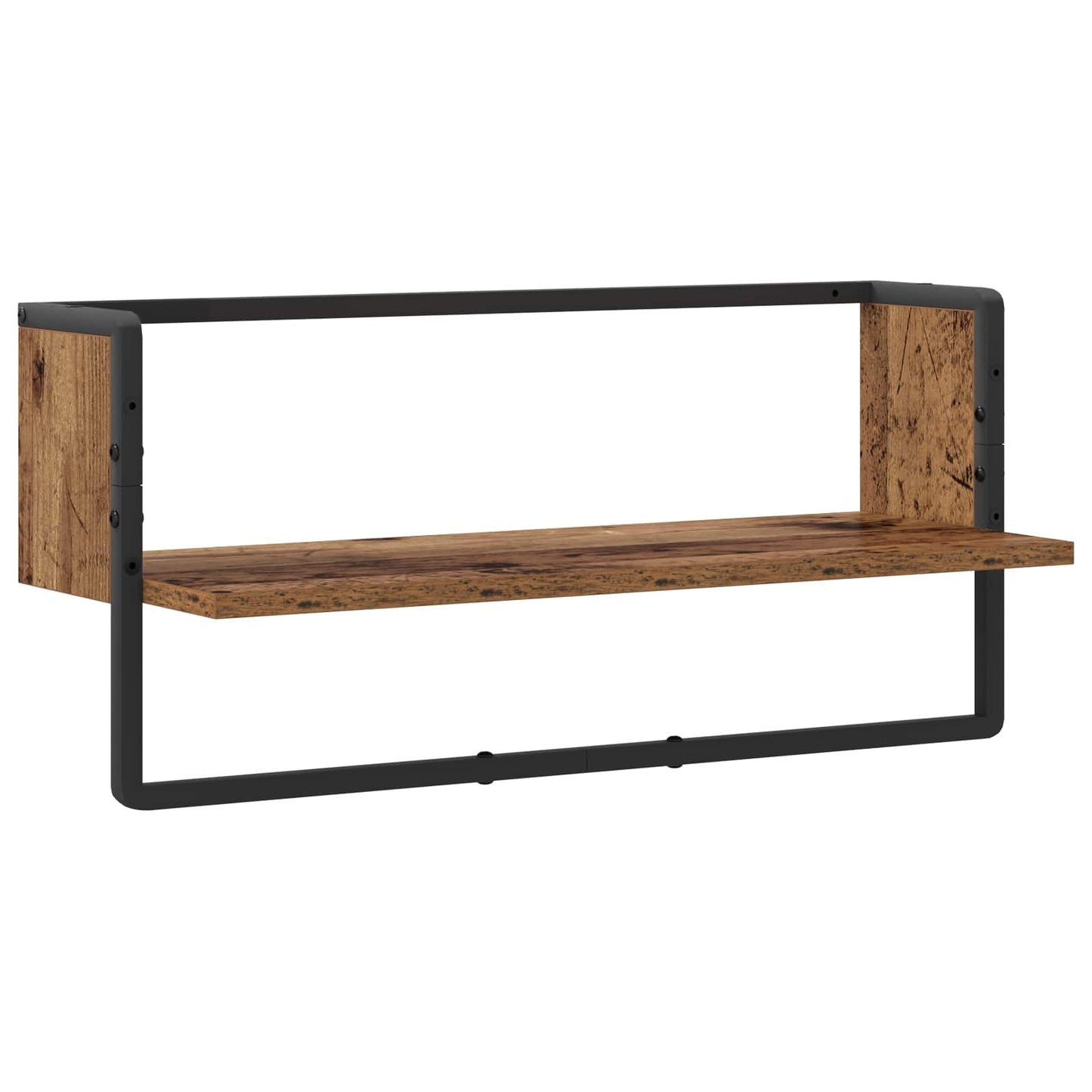 Falpolc Falra szerelhető Antik fa 65 x 25 x 30 cm fém PB