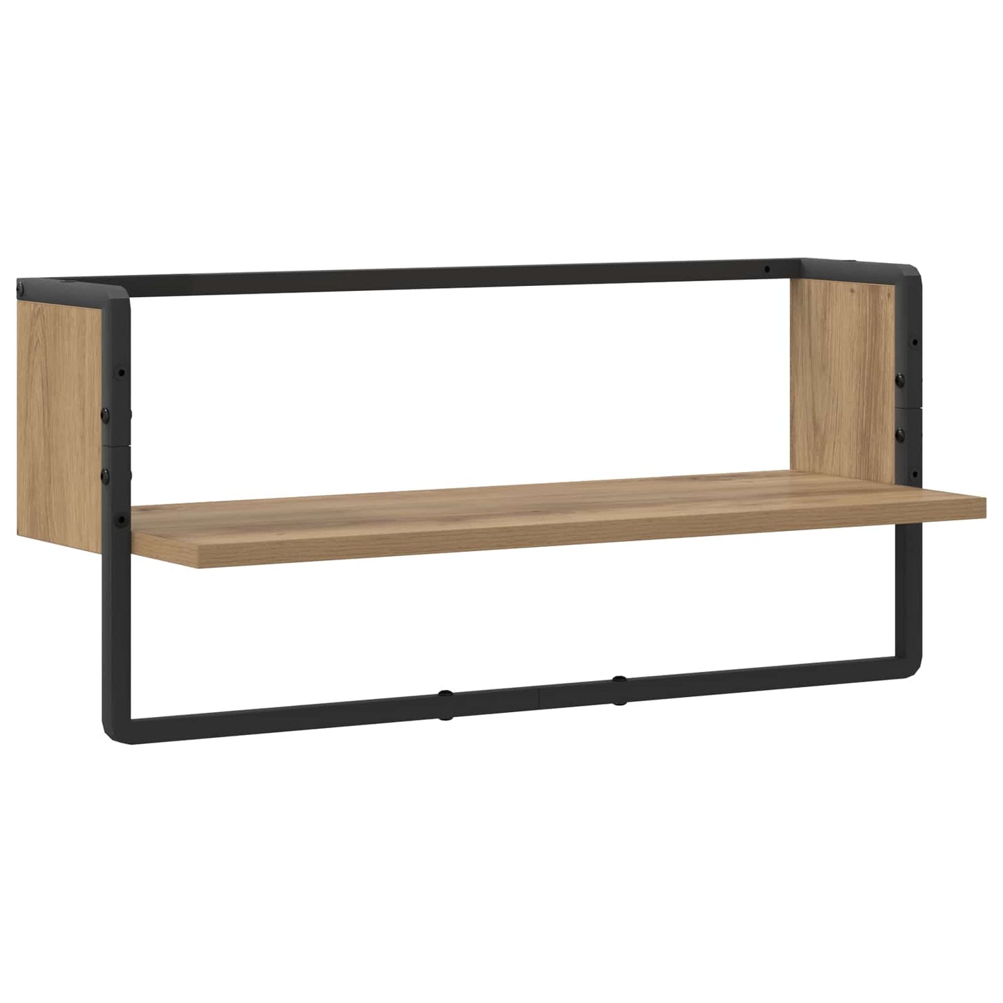 Falpolc Falra szerelhető Kézműves tölgy 65 x 25 x 30 cm fém PB
